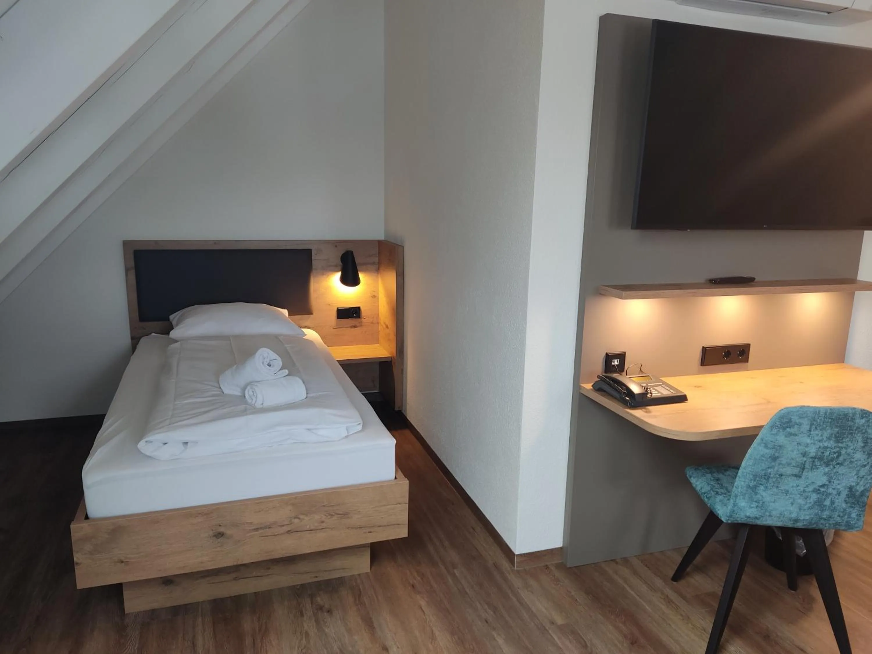 Bed in Hotel Waldhorn