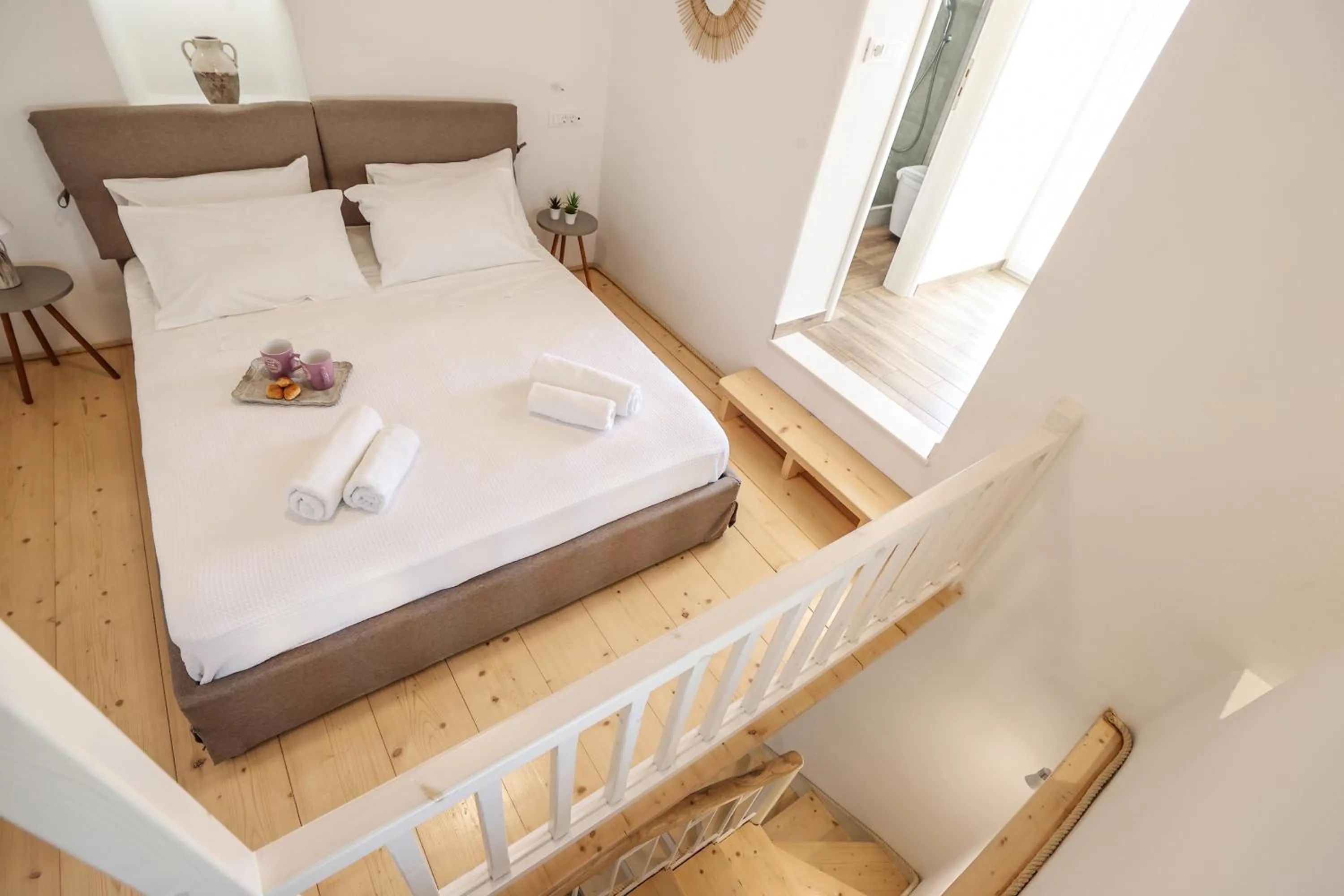 Bed in Whitelist Maisonette I and II in Mykonos Town