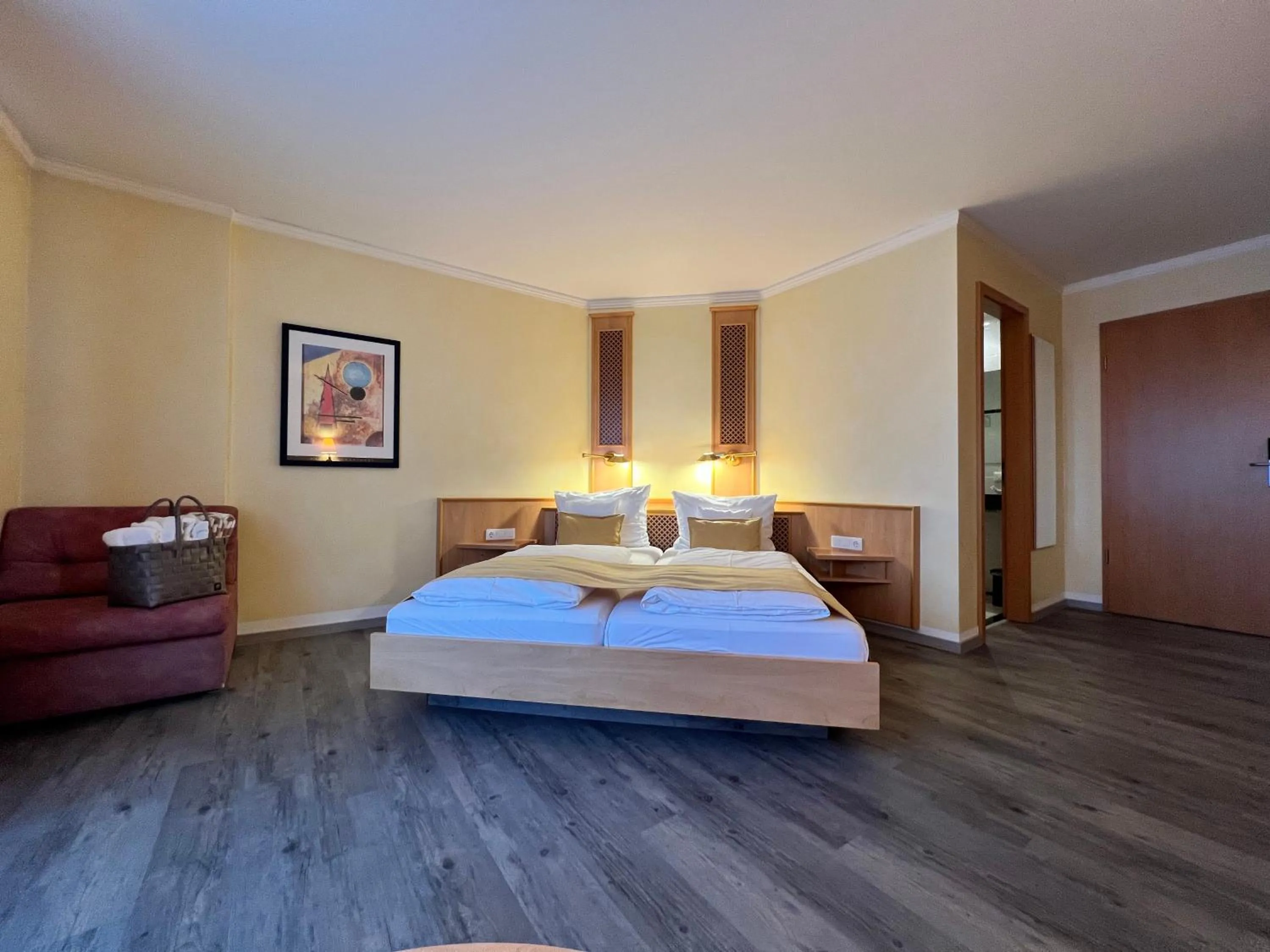 Bed in PANORAMA Hotel Heimbuchenthal