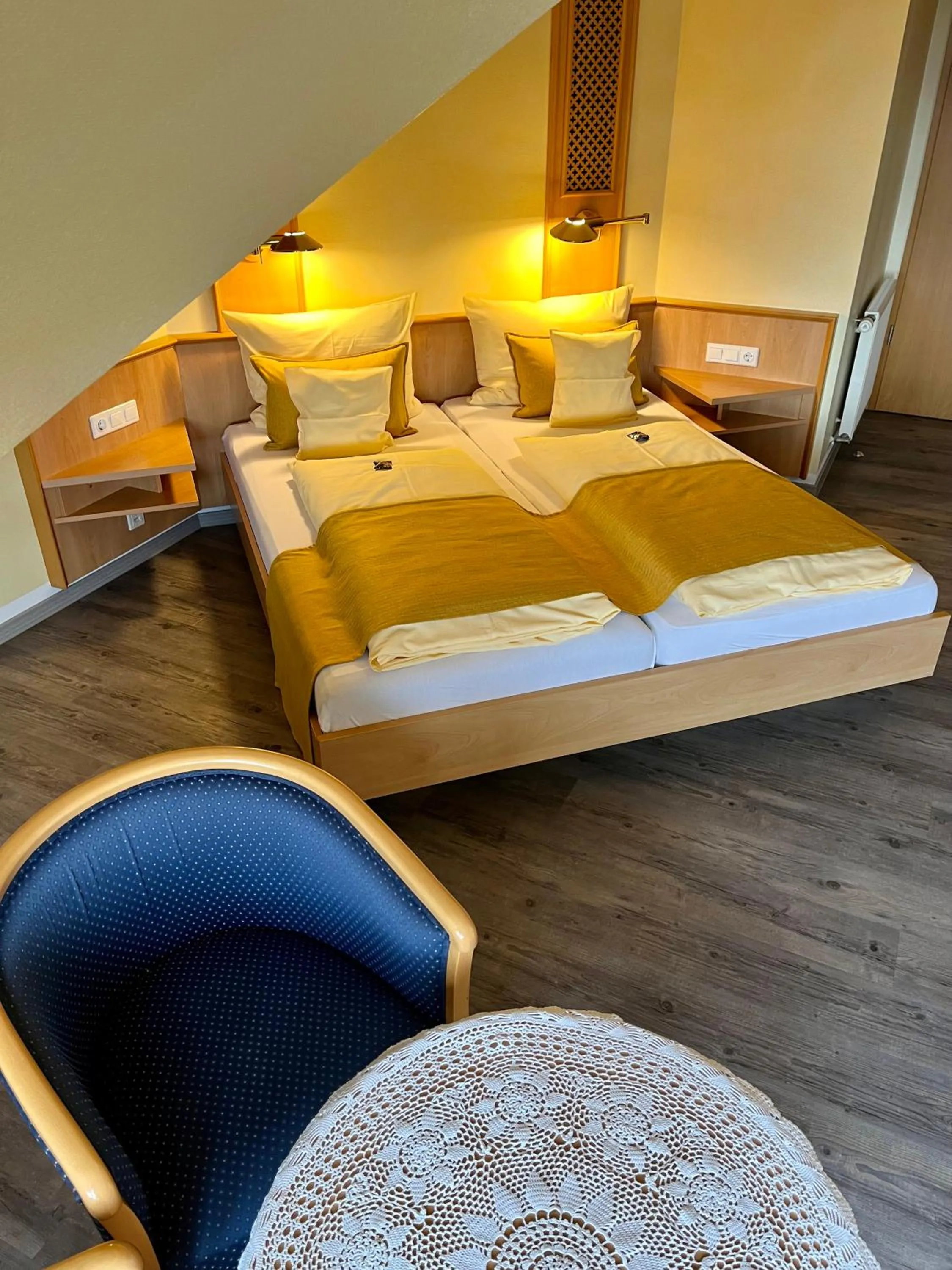 Bed in PANORAMA Hotel Heimbuchenthal