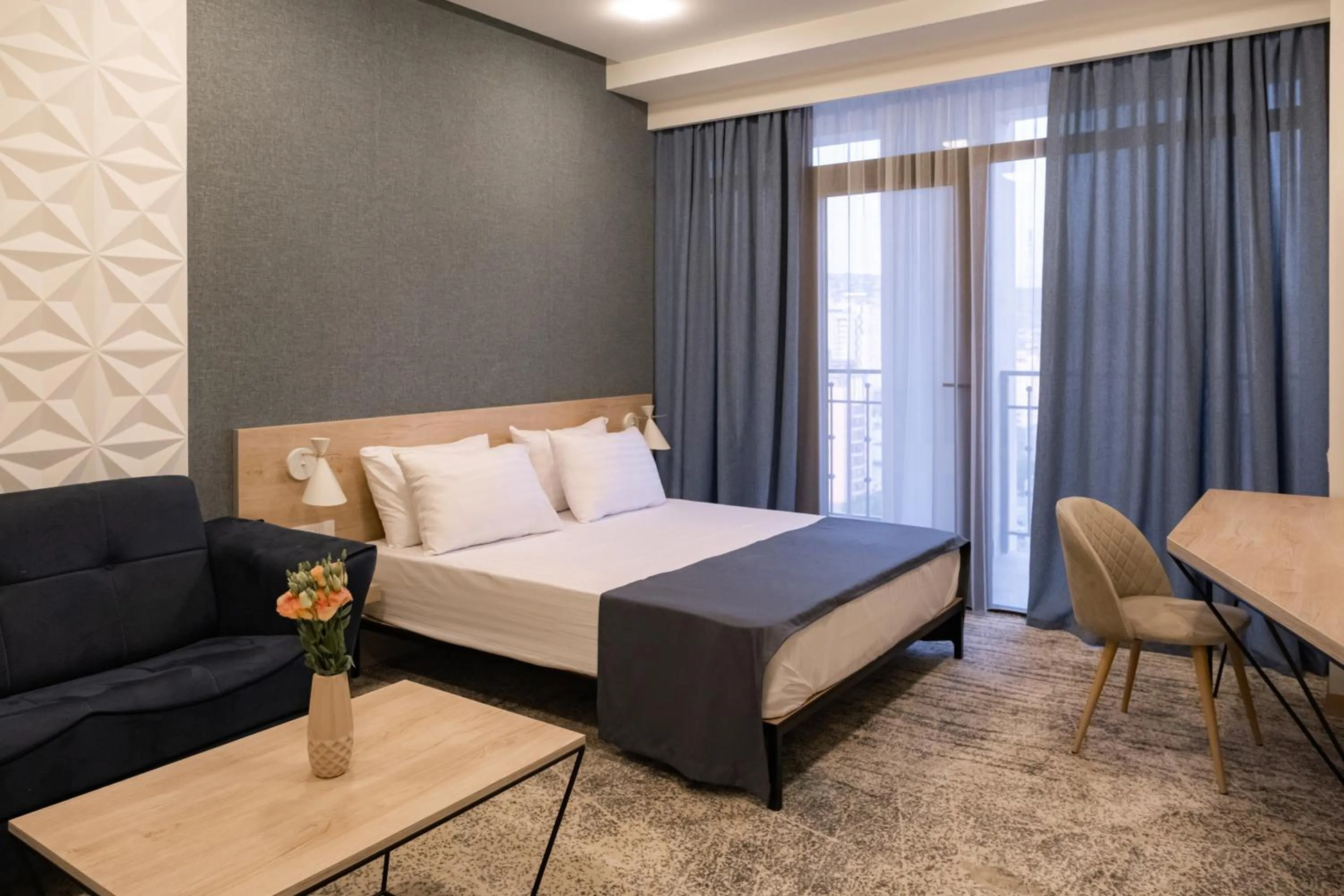 Bed in Rooftop Apart-Hotel