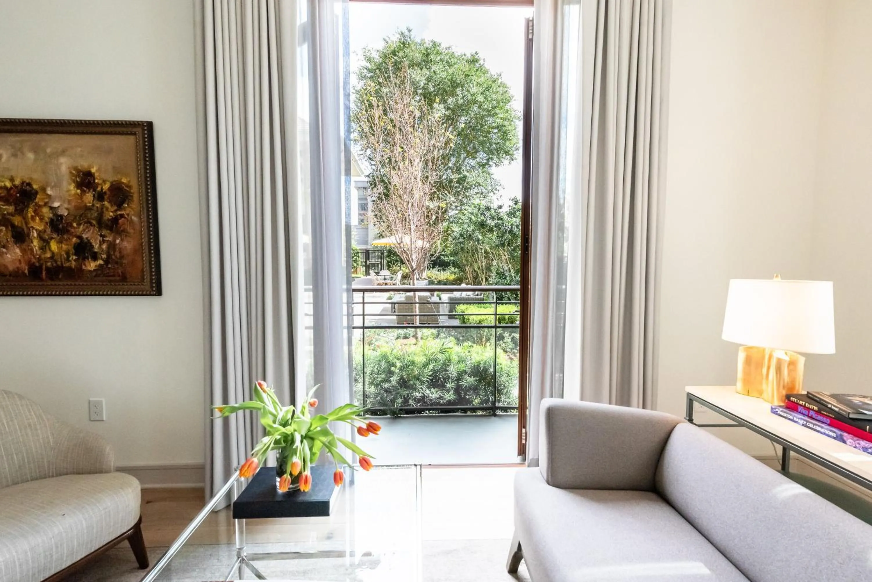 Living room in La Colombe d'Or Hotel