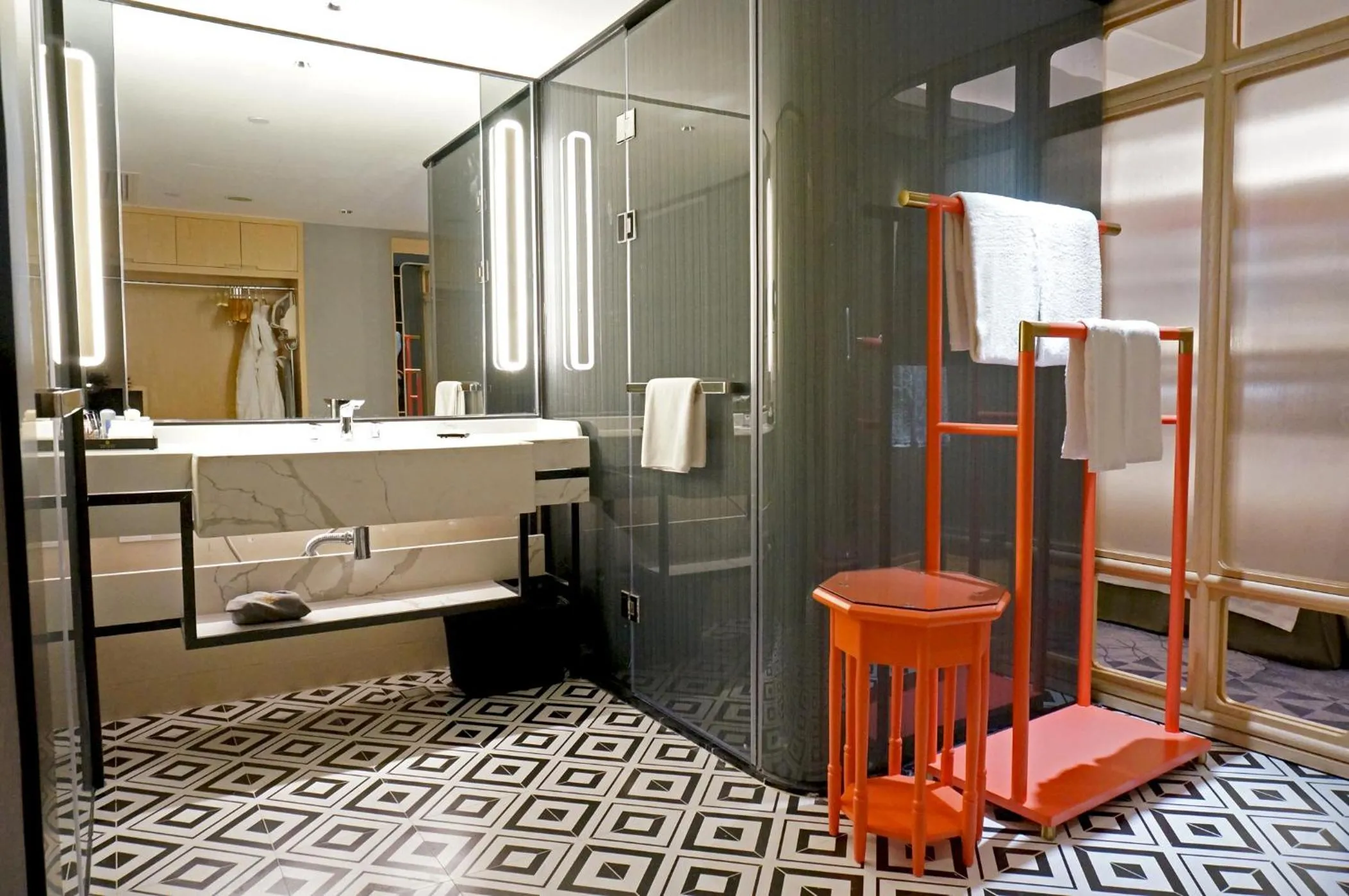 Toilet in voco Guangzhou Shifu by IHG