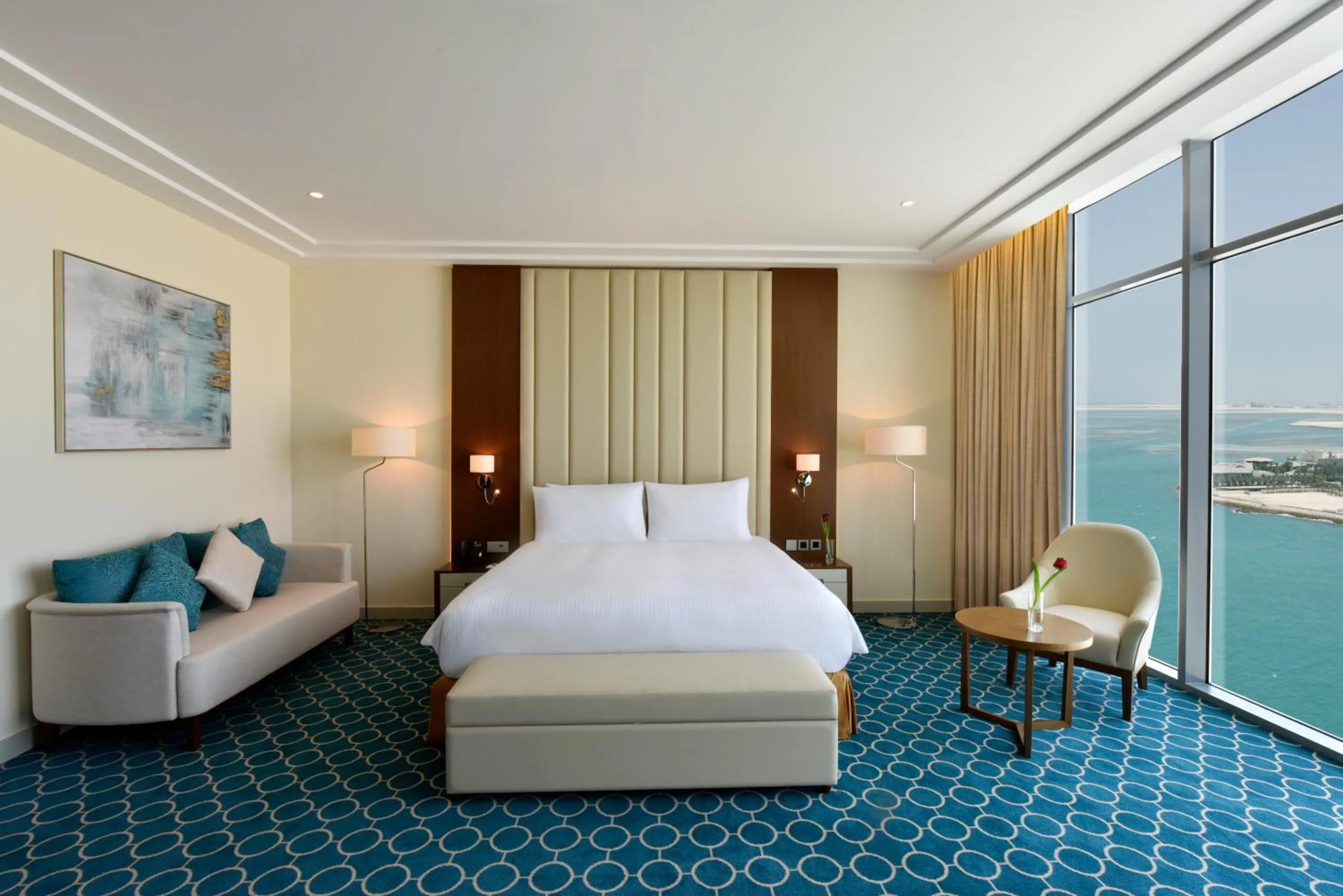 View (from property/room), Bed in Grand Swiss-Belhotel Waterfront Seef