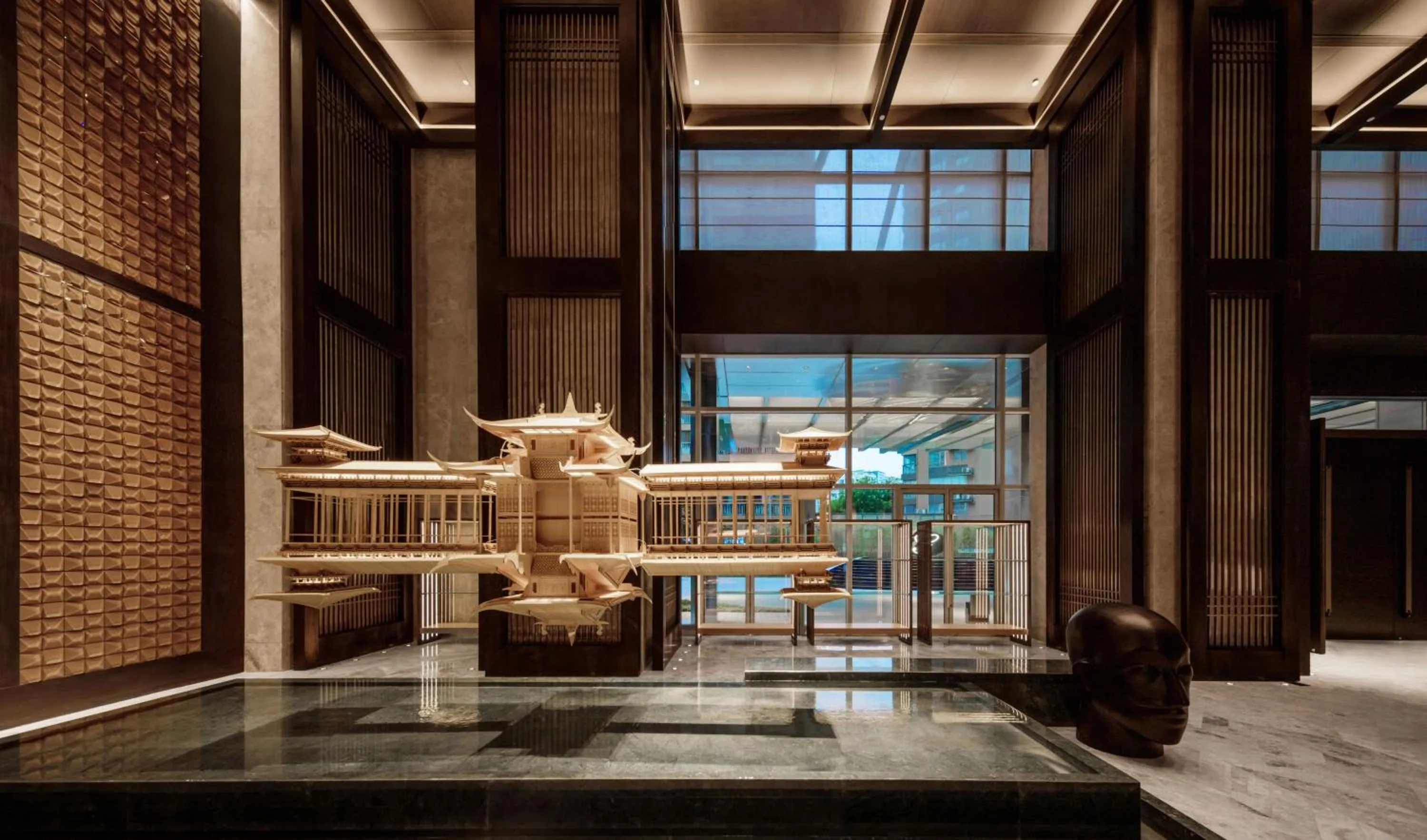 Lobby or reception in Grand Bay Hotel Chengdu