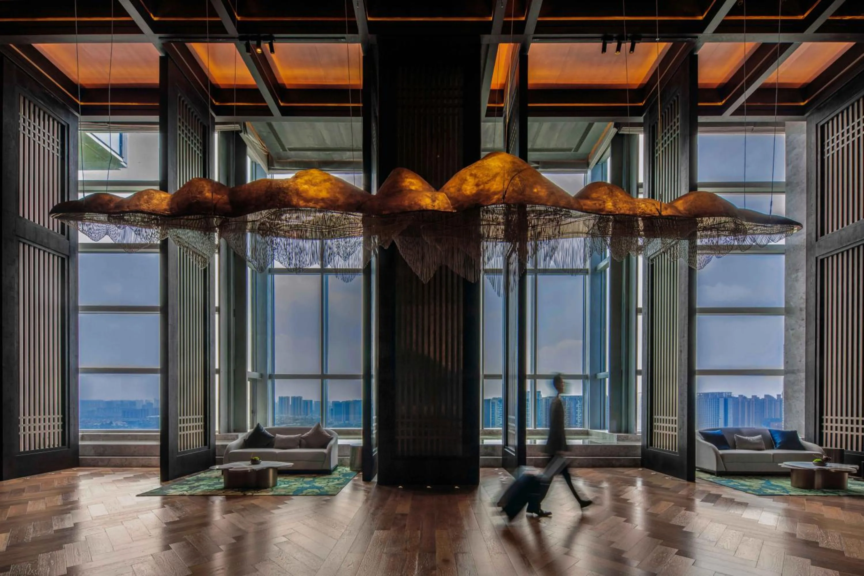 Lobby or reception in Grand Bay Hotel Chengdu