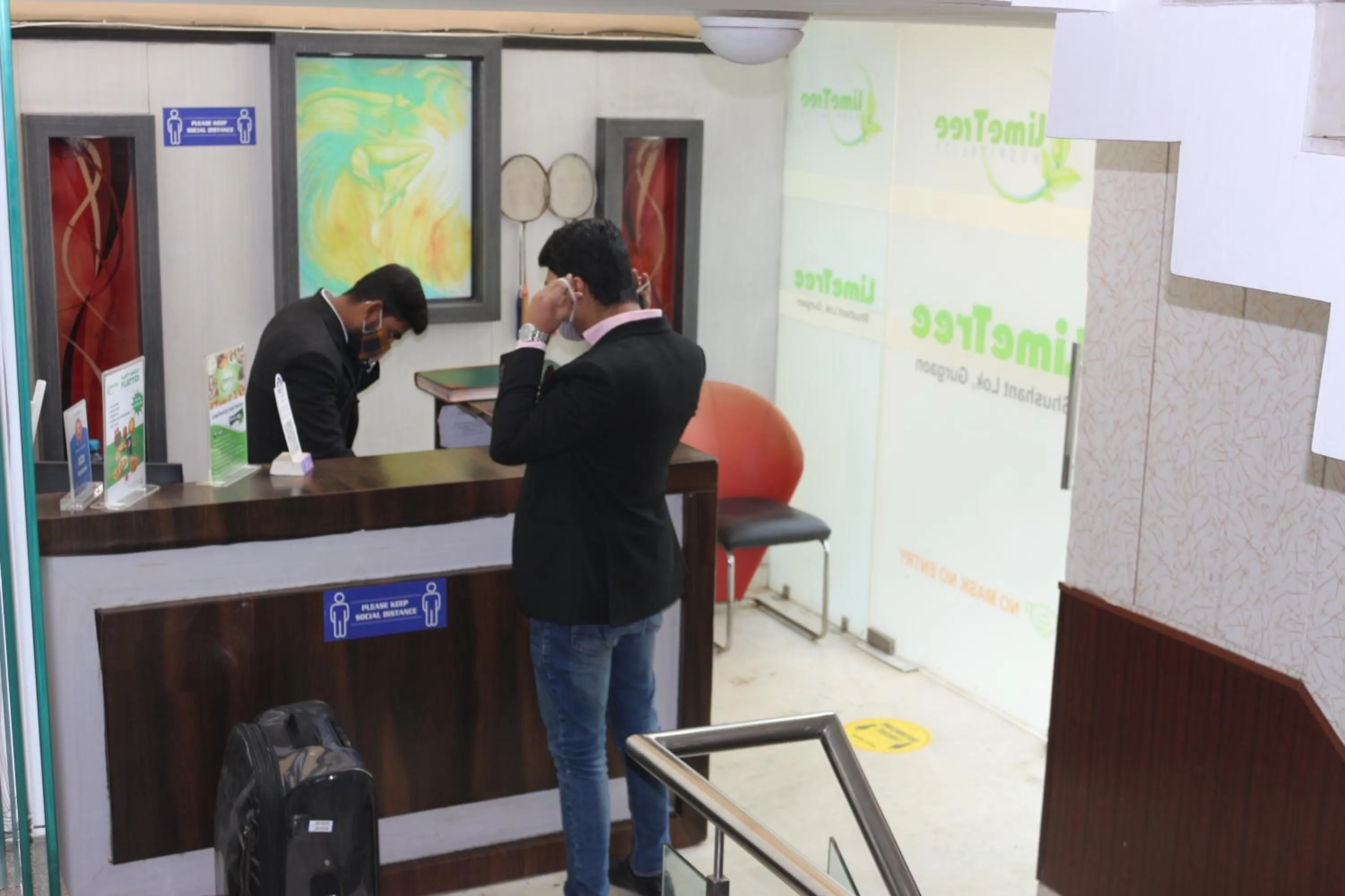 Staff in Lime Tree Hotel Sushant Lok Gurgaon Sector 29 Next to IFFCO CHOWK metro