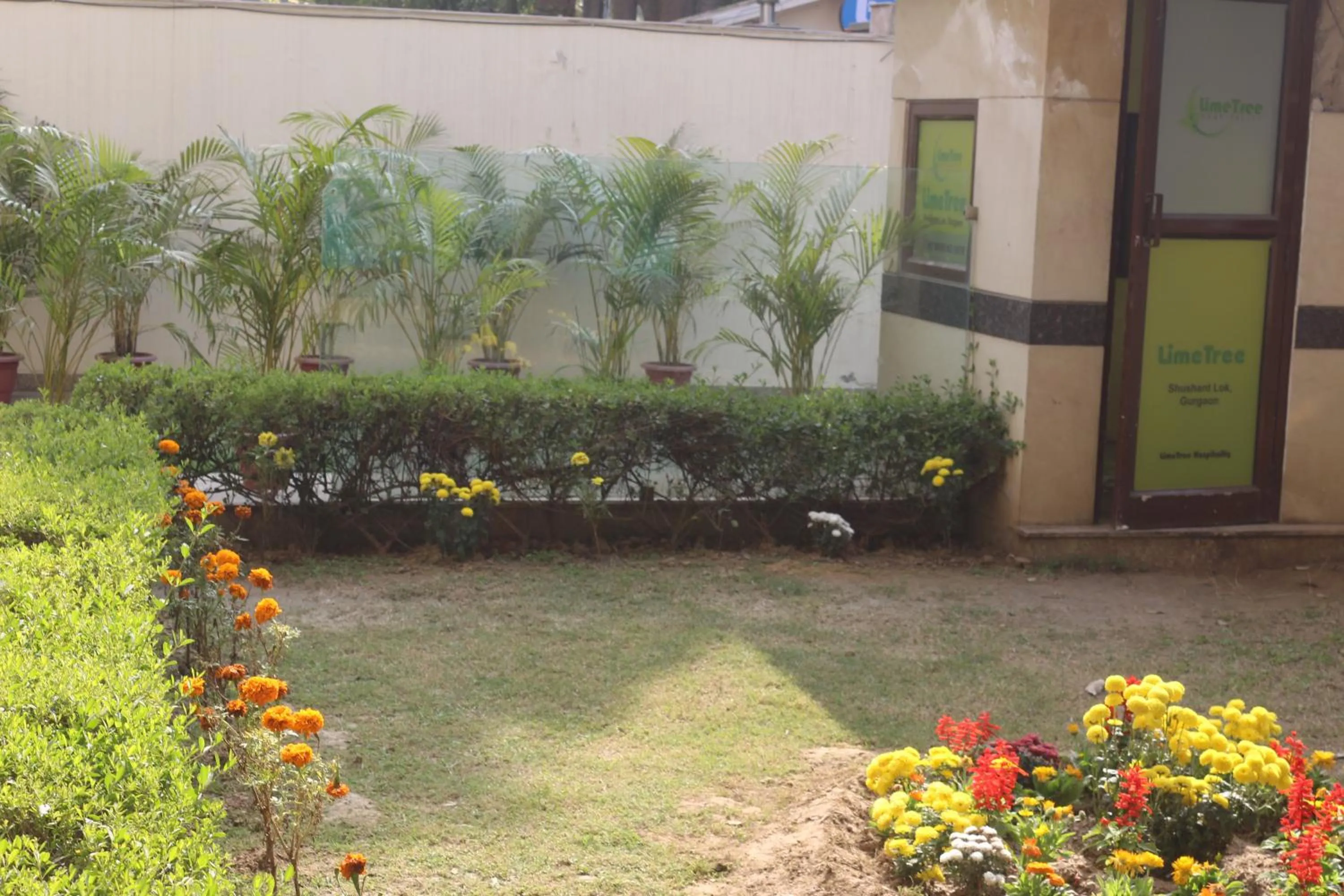 Garden in Lime Tree Hotel Sushant Lok Gurgaon Sector 29 Next to IFFCO CHOWK metro