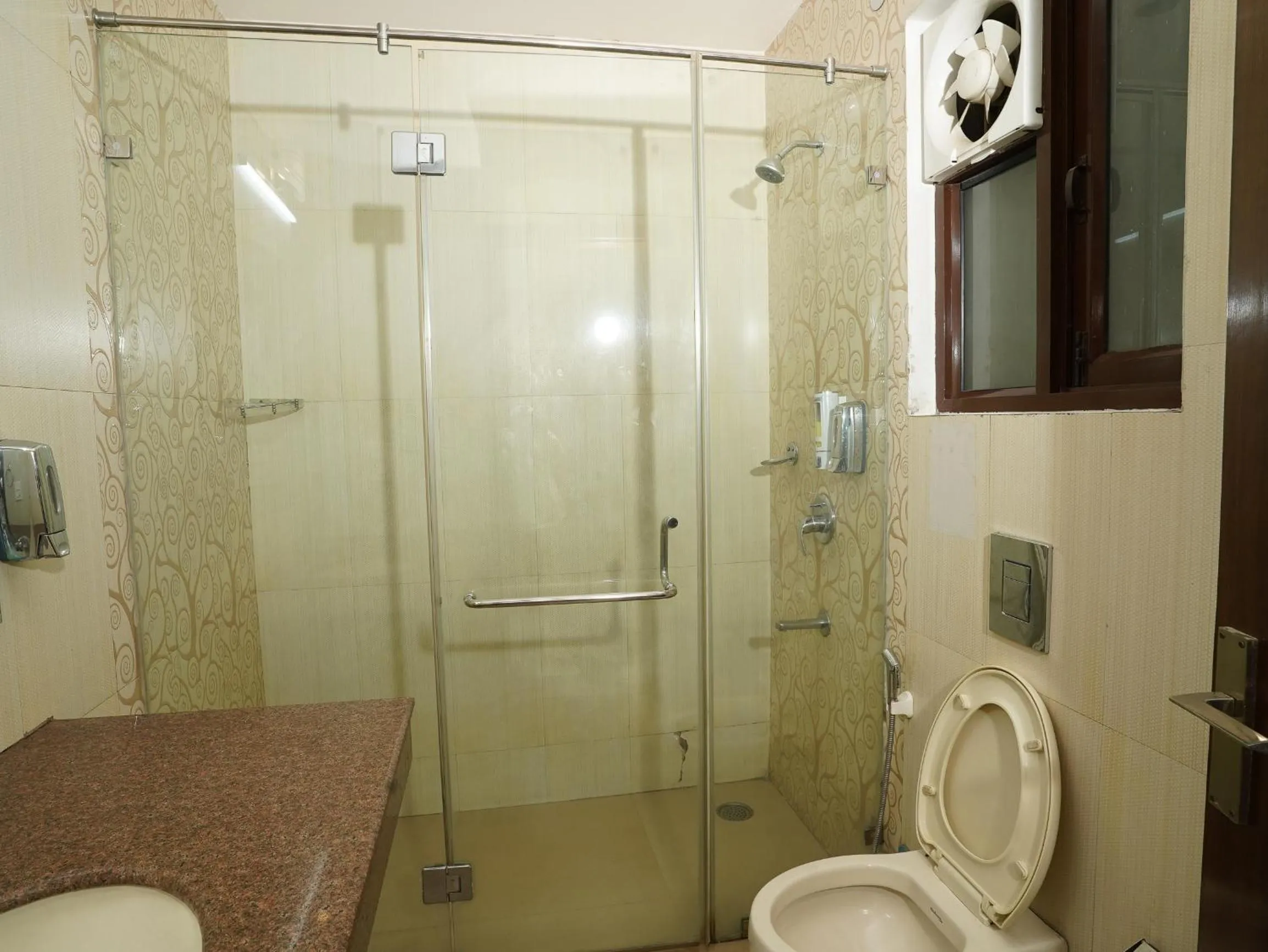 Bathroom in Lime Tree Hotel Sushant Lok Gurgaon Sector 29 Next to IFFCO CHOWK metro