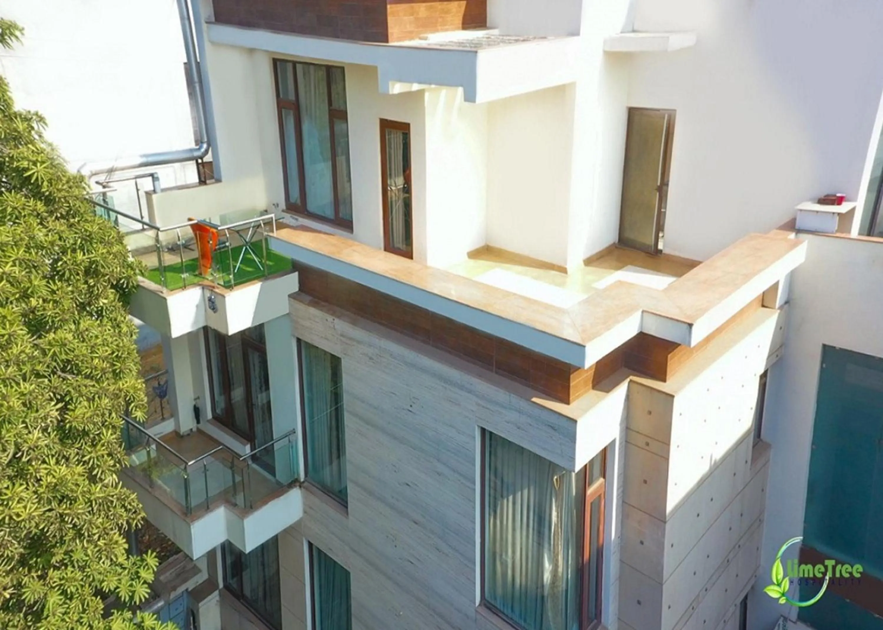 Bird's eye view in Lime Tree Hotel Sushant Lok Gurgaon Sector 29 Next to IFFCO CHOWK metro