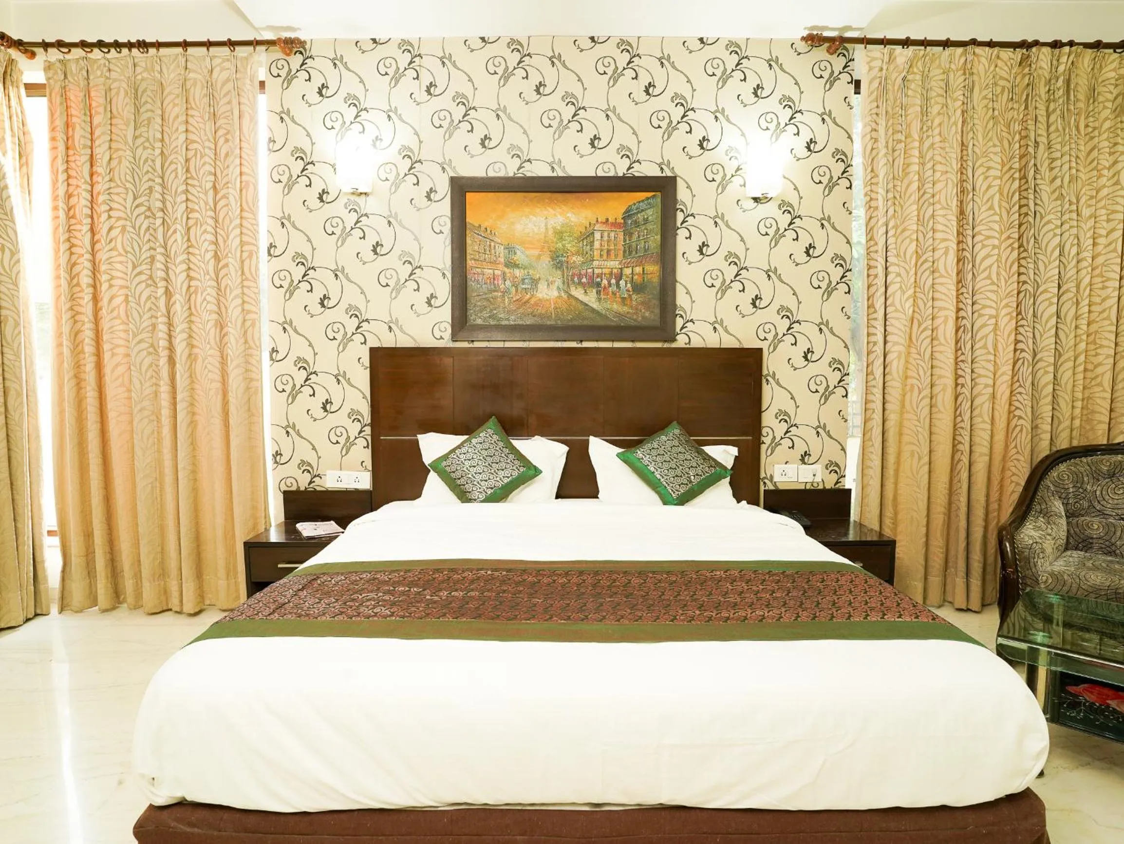 Bed in Lime Tree Hotel Sushant Lok Gurgaon Sector 29 Next to IFFCO CHOWK metro