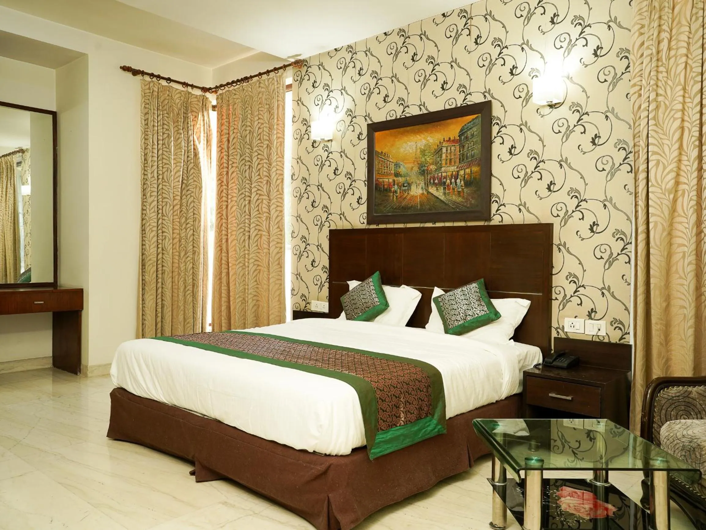 Bed in Lime Tree Hotel Sushant Lok Gurgaon Sector 29 Next to IFFCO CHOWK metro