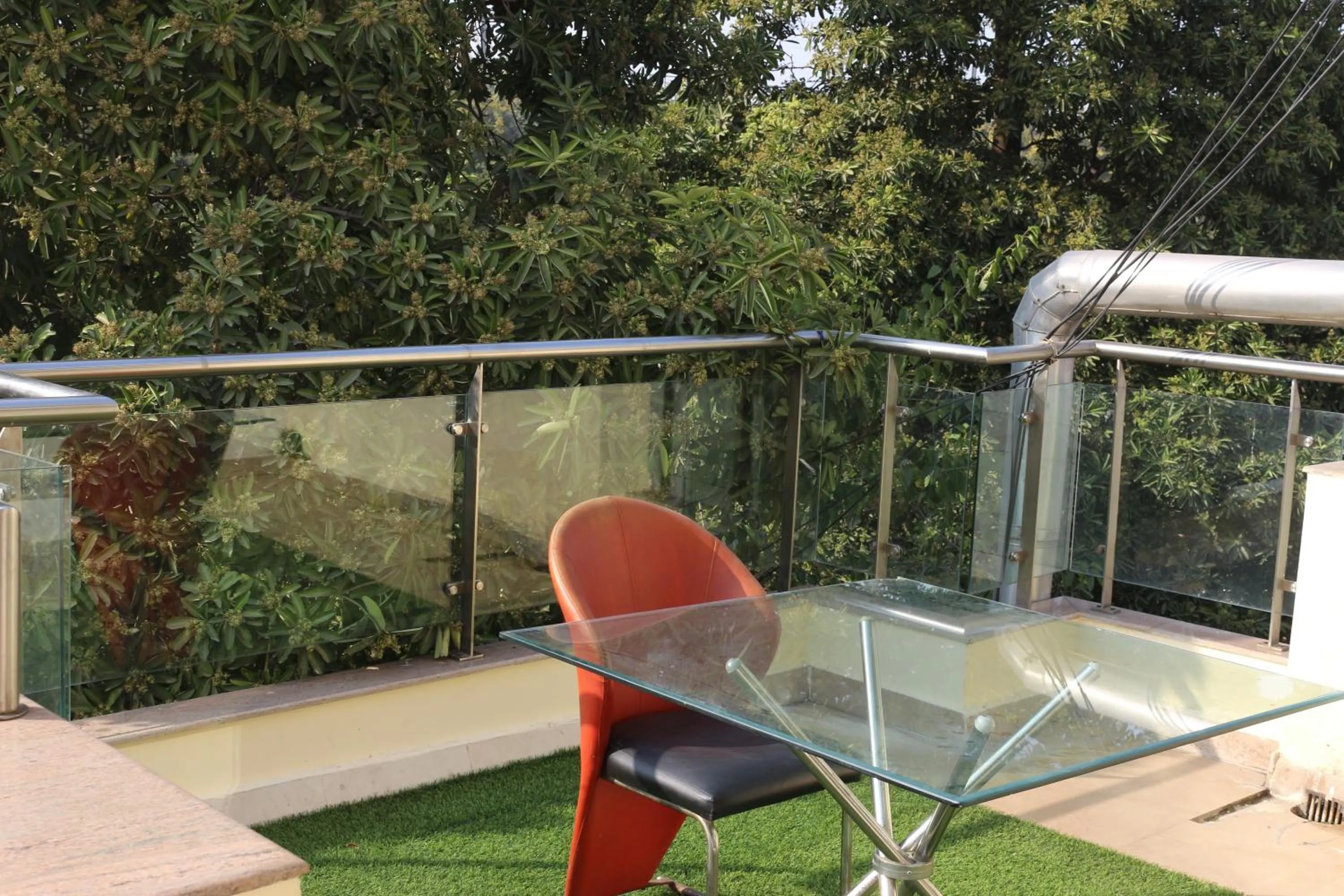 Balcony/Terrace in Lime Tree Hotel Sushant Lok Gurgaon Sector 29 Next to IFFCO CHOWK metro