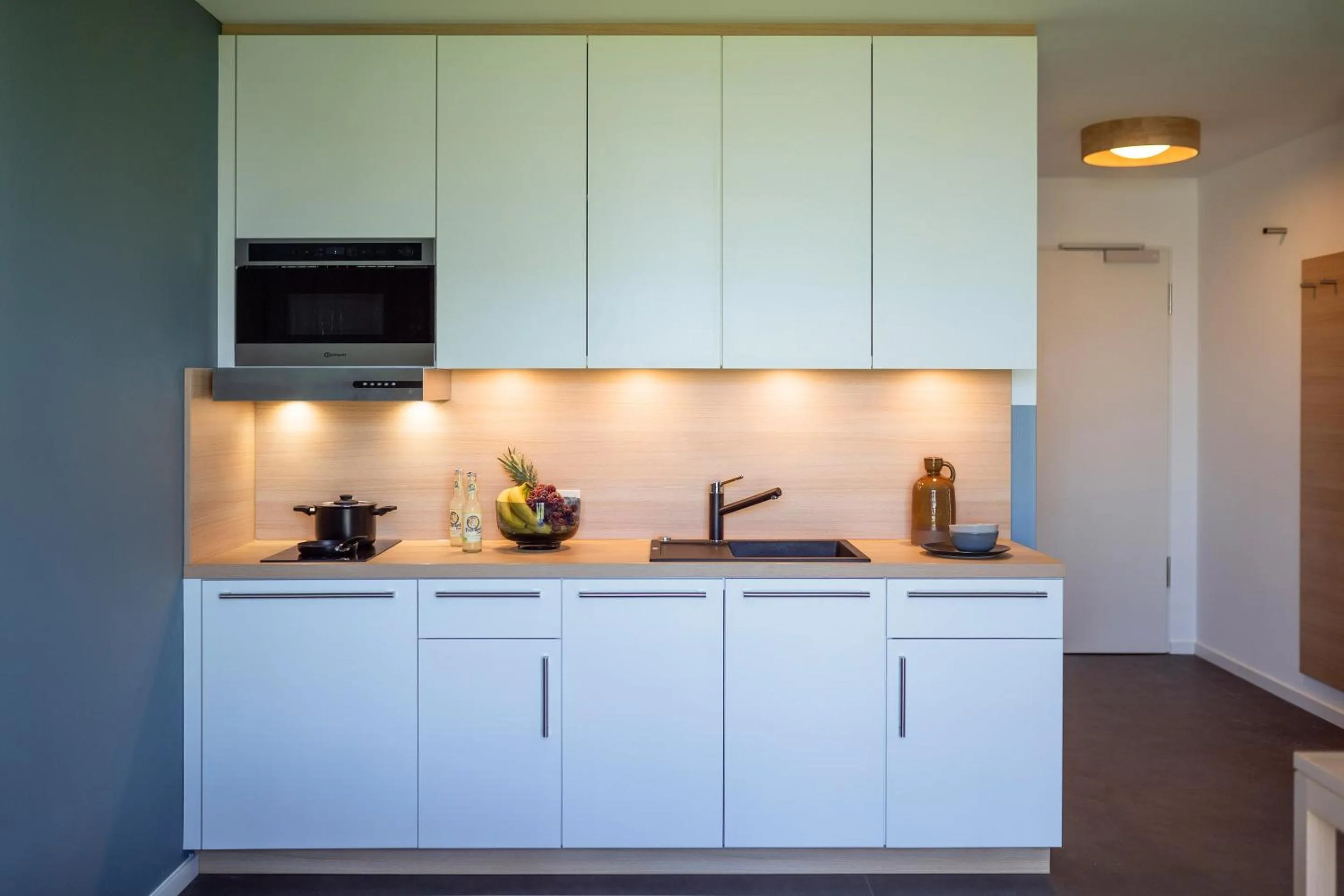 Kitchen or kitchenette in KONCEPT HOTEL Neue Horizonte