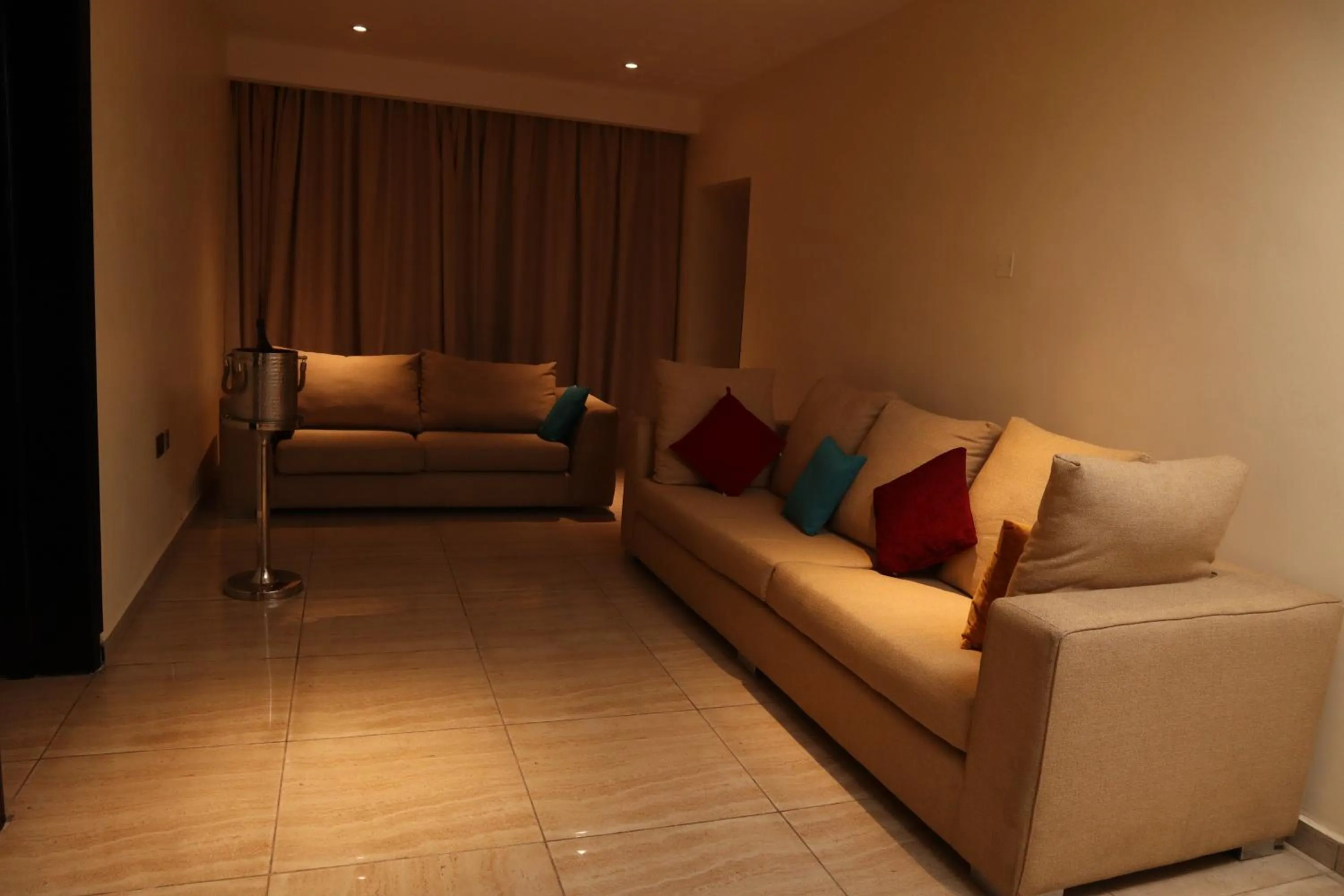 Seating area in Monty Suites Calabar