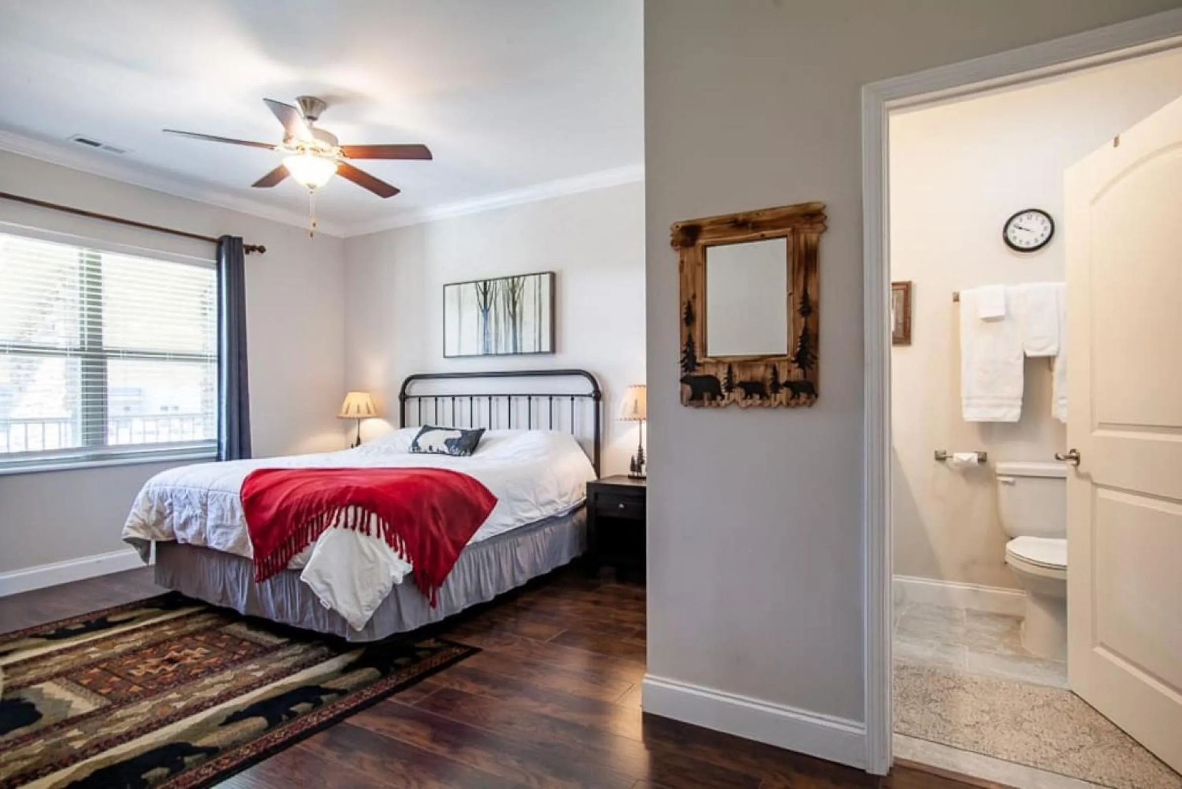 Bedroom, Bed in Cozy Cades Cove Condo with Community Pool