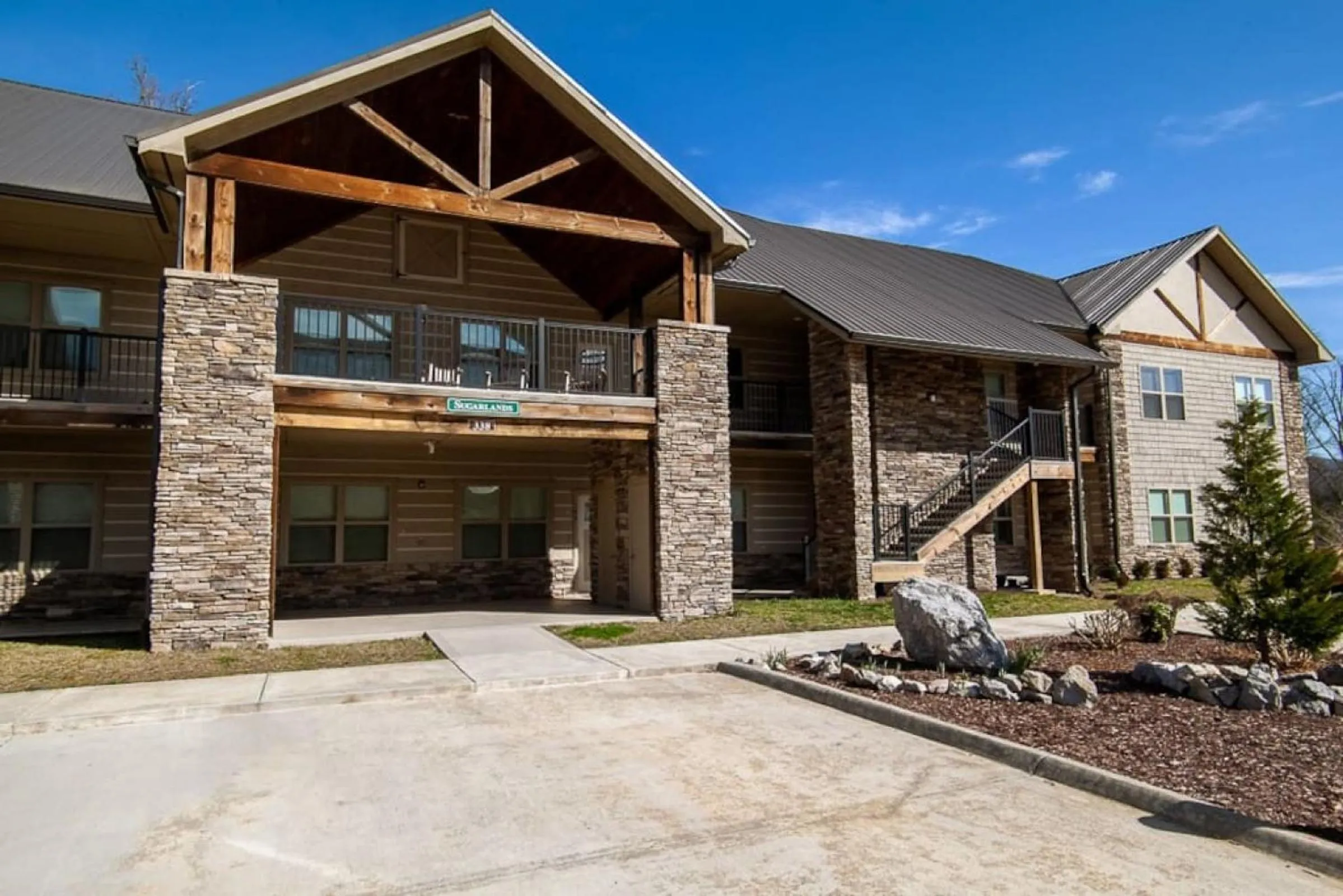 Property building in Cozy Cades Cove Condo with Community Pool