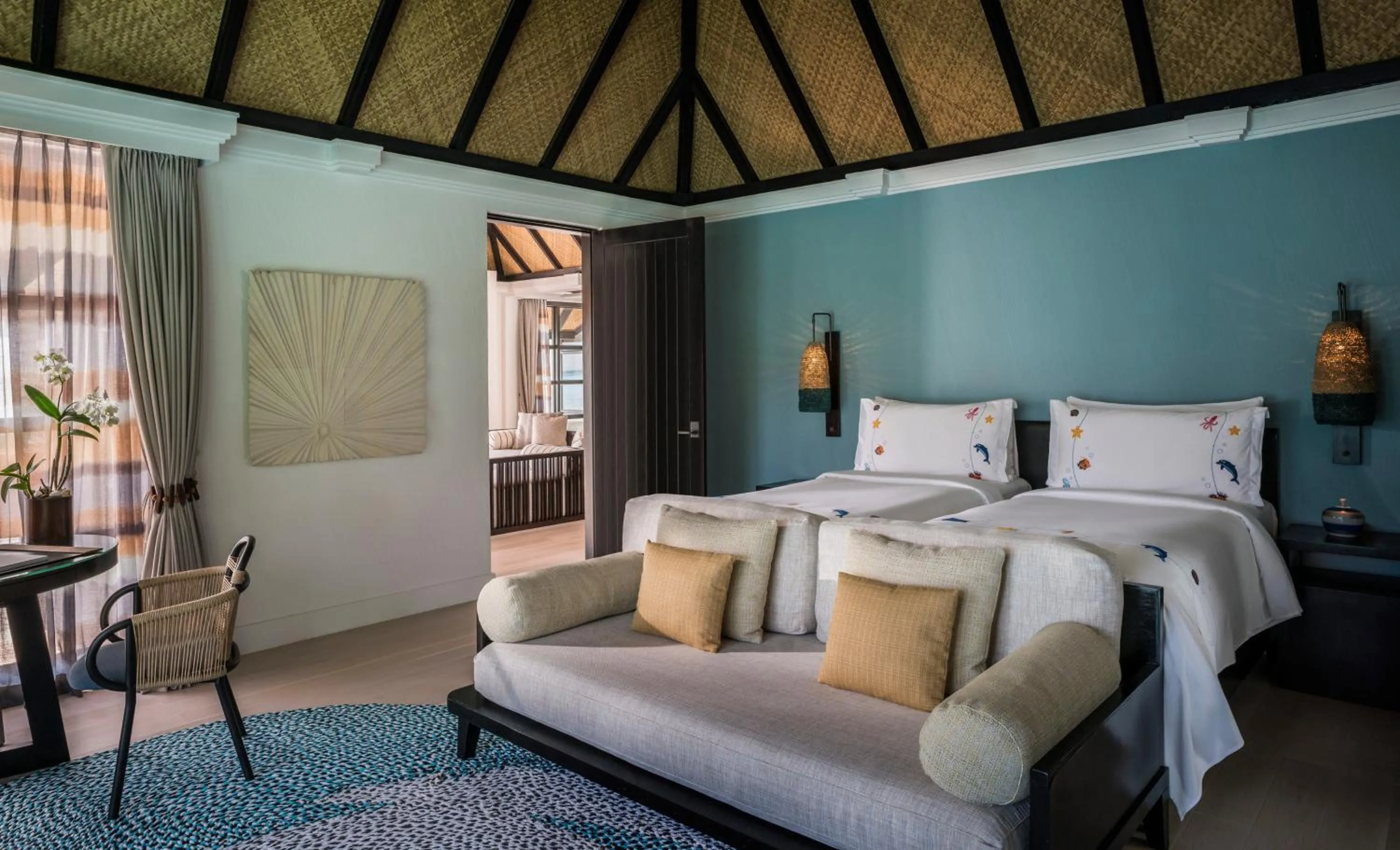 Bed in Four Seasons Resort Maldives at Kuda Huraa