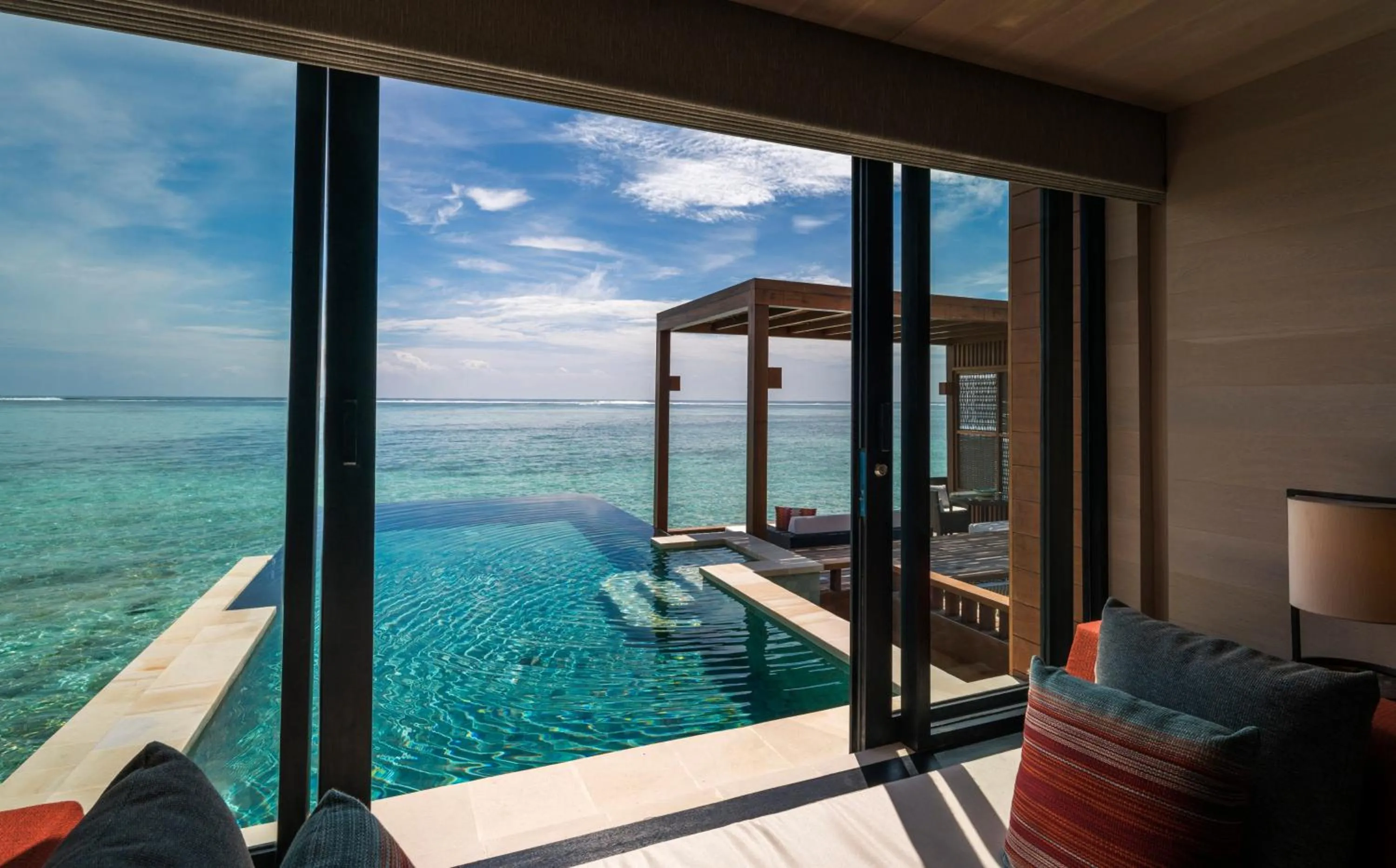 Pool view in Four Seasons Resort Maldives at Kuda Huraa