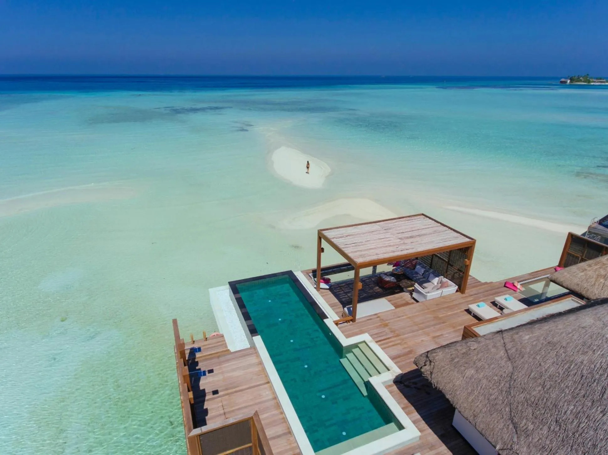 Bird's eye view in Four Seasons Resort Maldives at Kuda Huraa