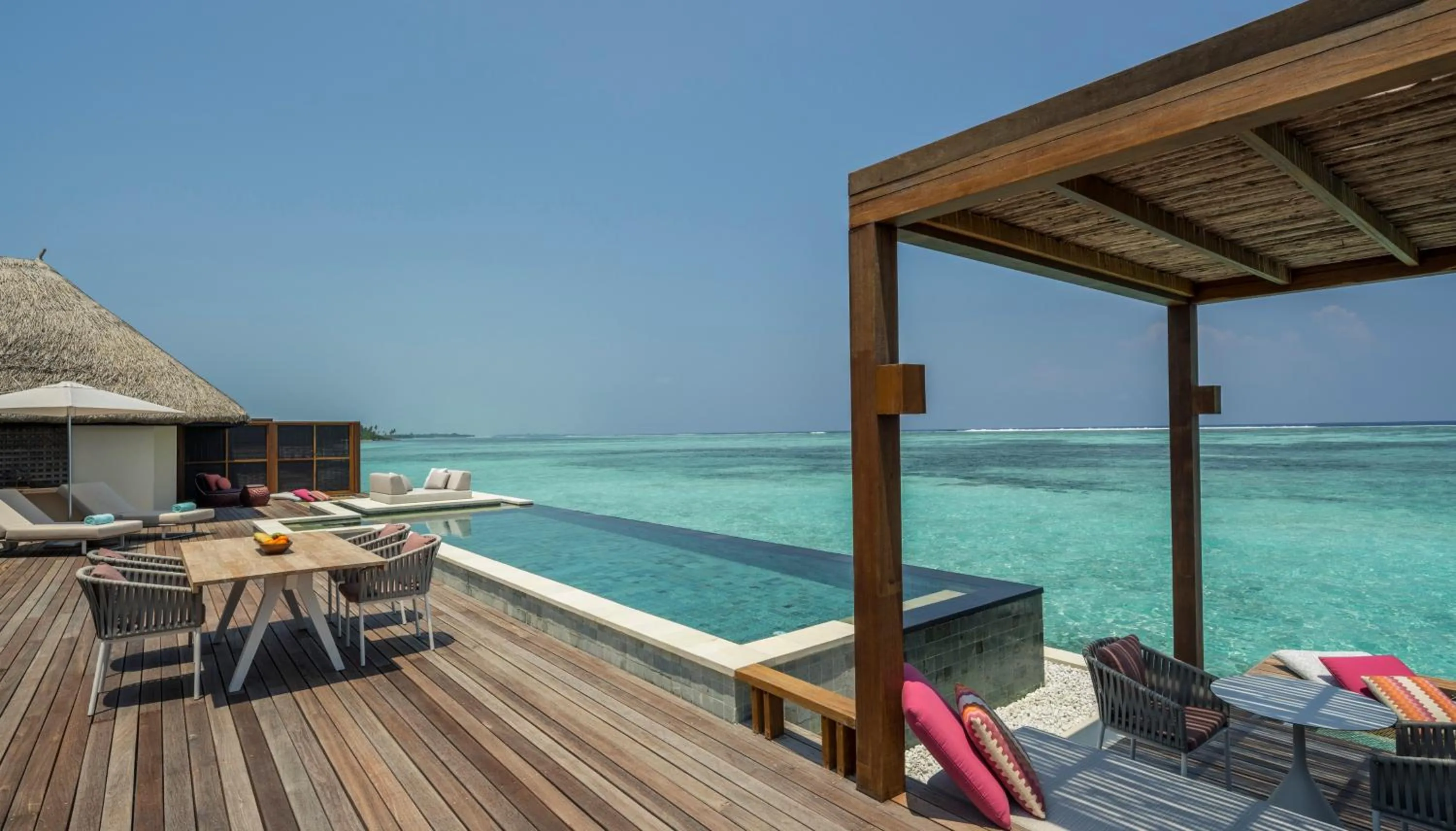 Pool view in Four Seasons Resort Maldives at Kuda Huraa