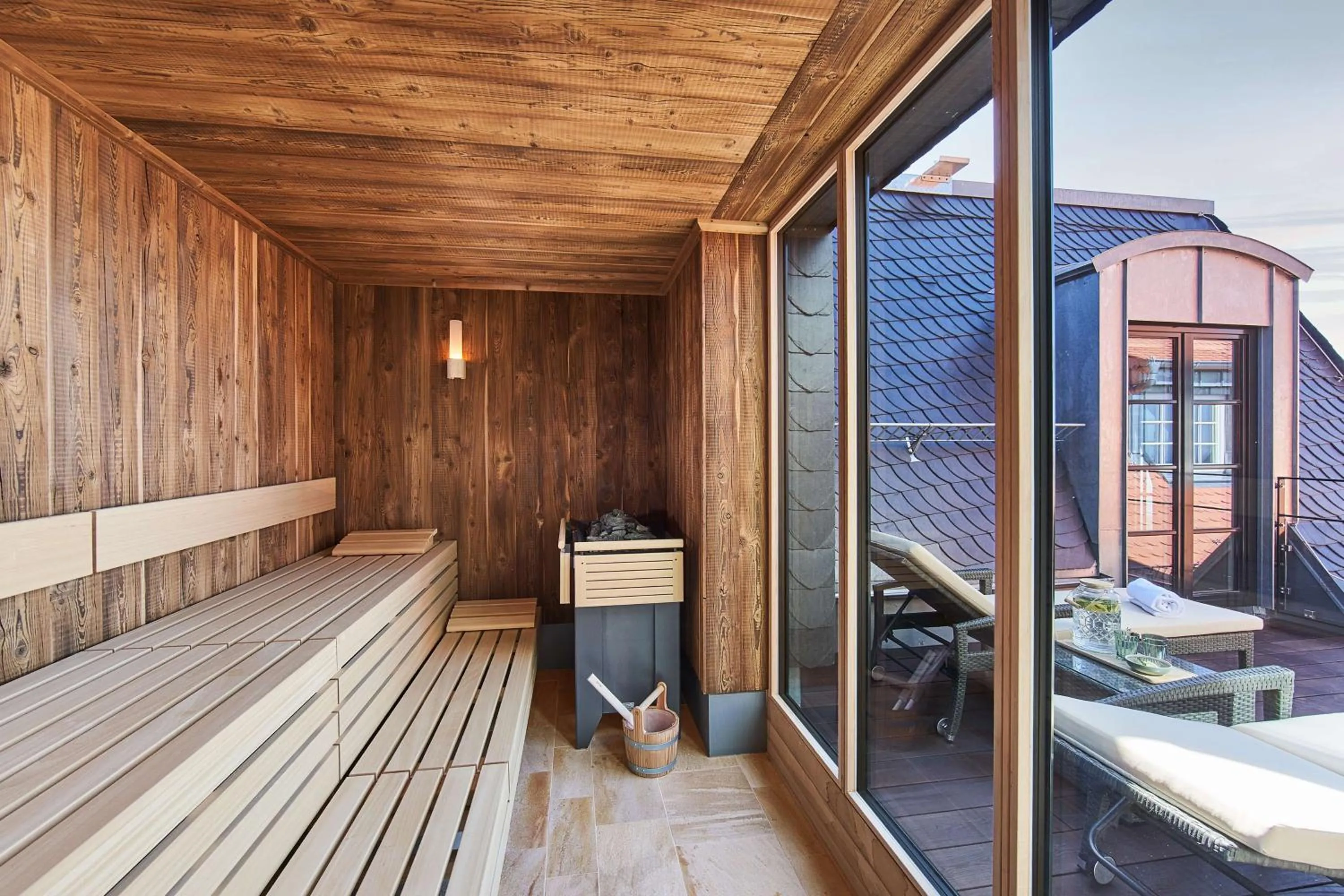 Sauna in Berggasthof Königstuhl