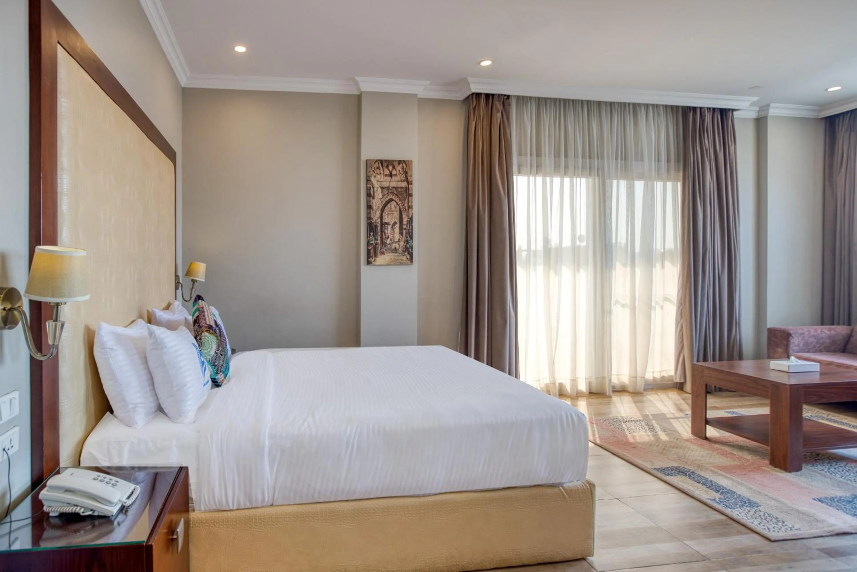 Bed in Mamlouk Pyramids Hotel