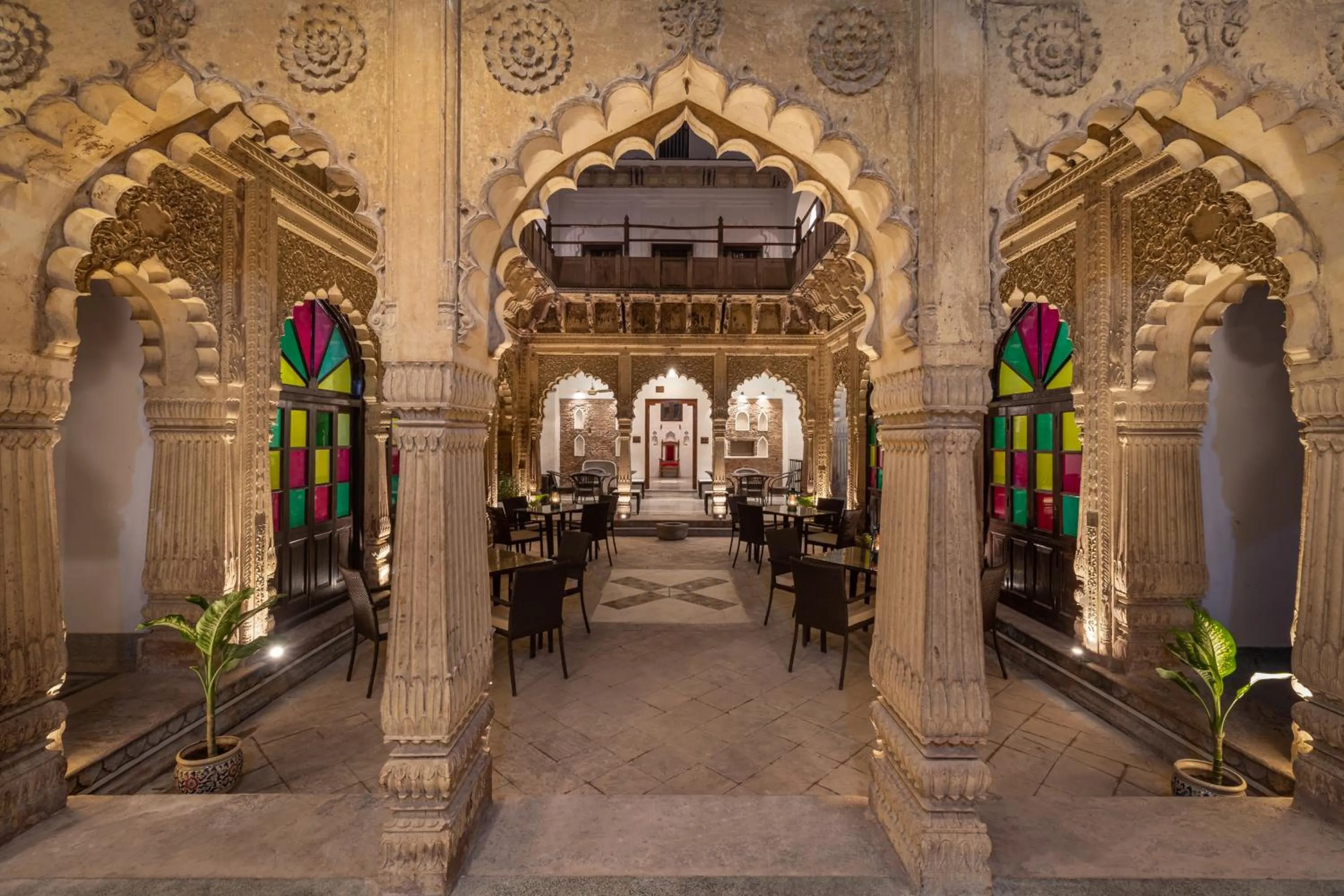 Dining area in WelcomHeritage Badi Kothi