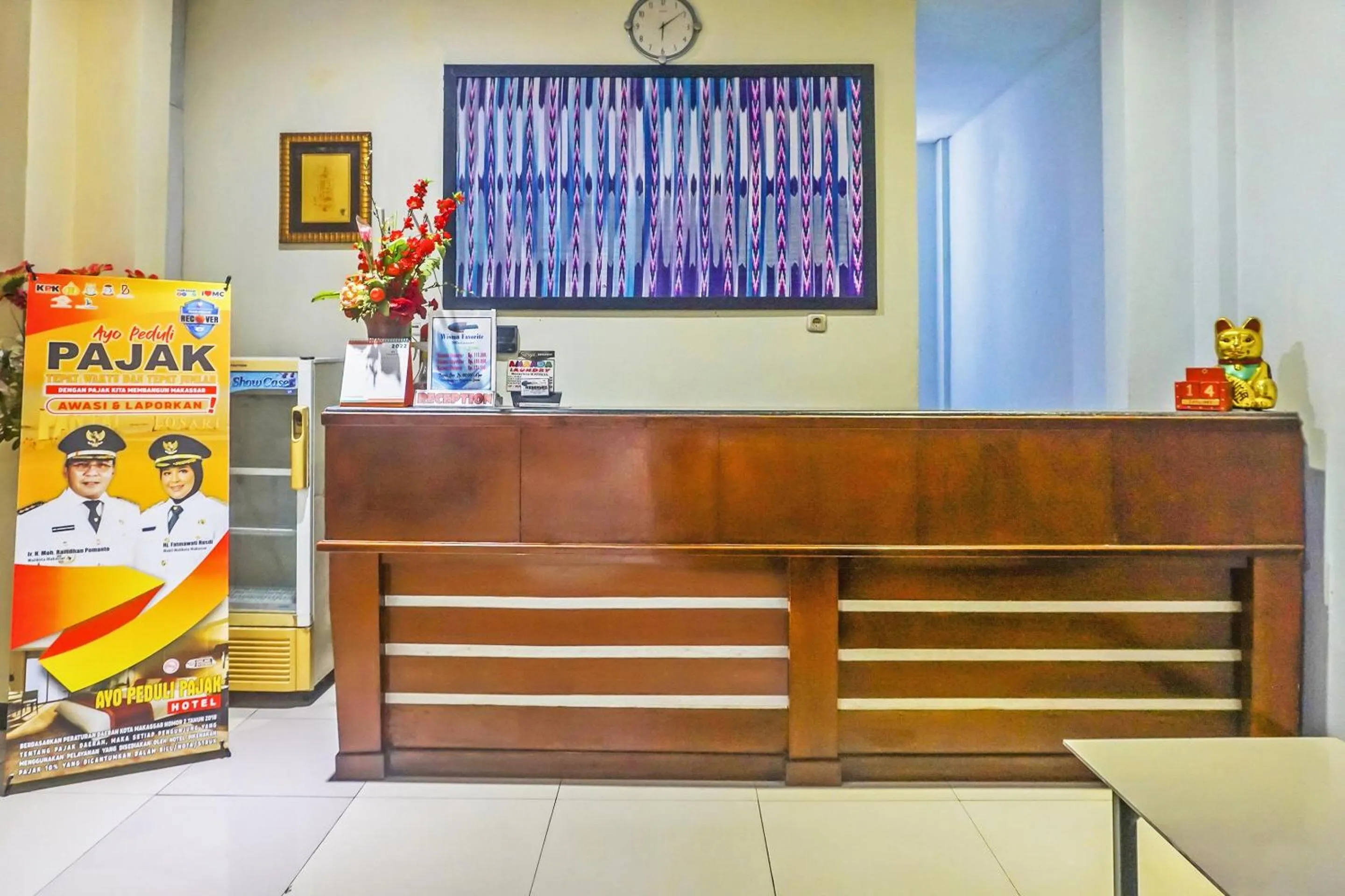 Lobby or reception in Hotel O Wisma Favorite Makassar Near Benteng Rotterdam