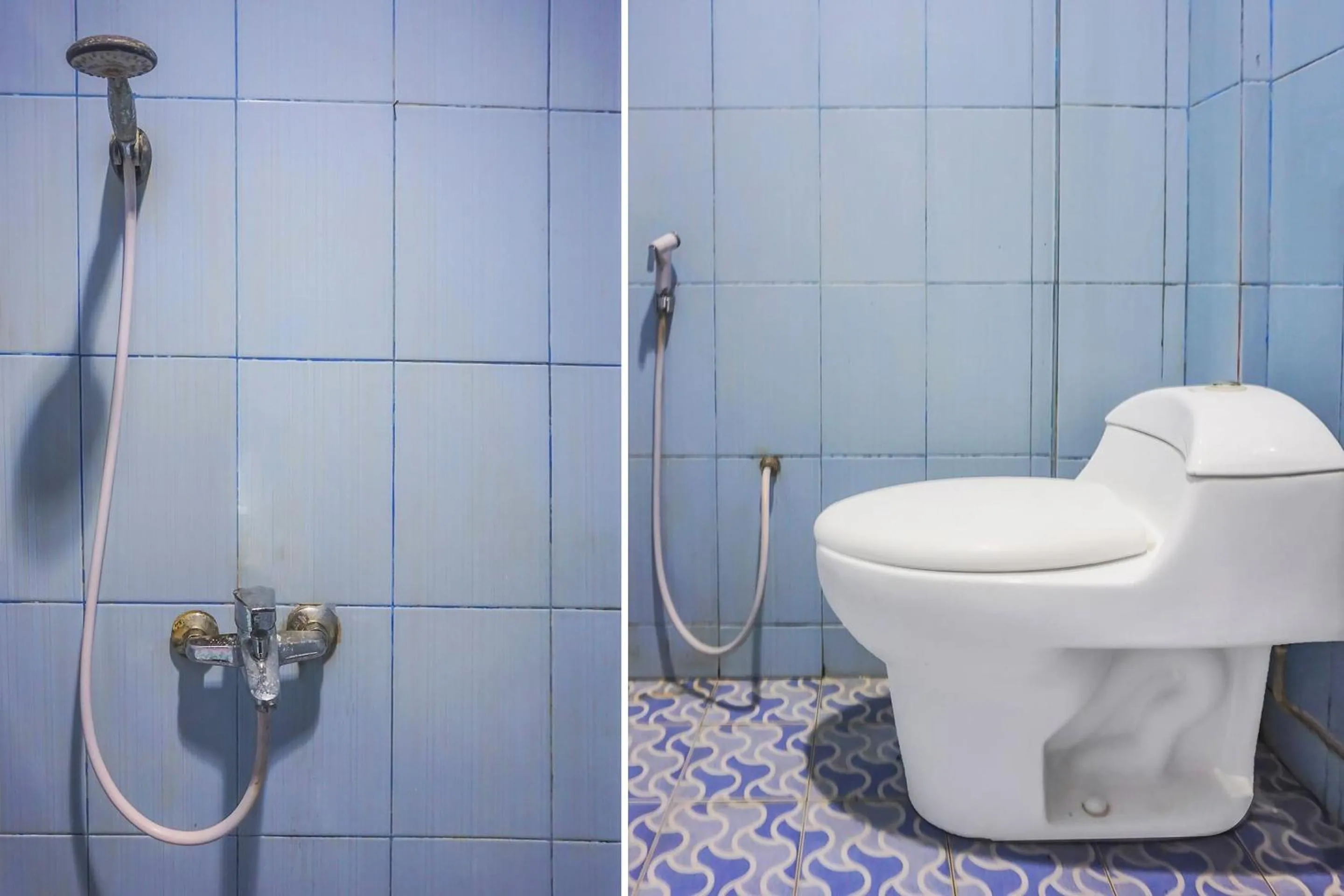 Bathroom in Hotel O Wisma Favorite Makassar Near Benteng Rotterdam