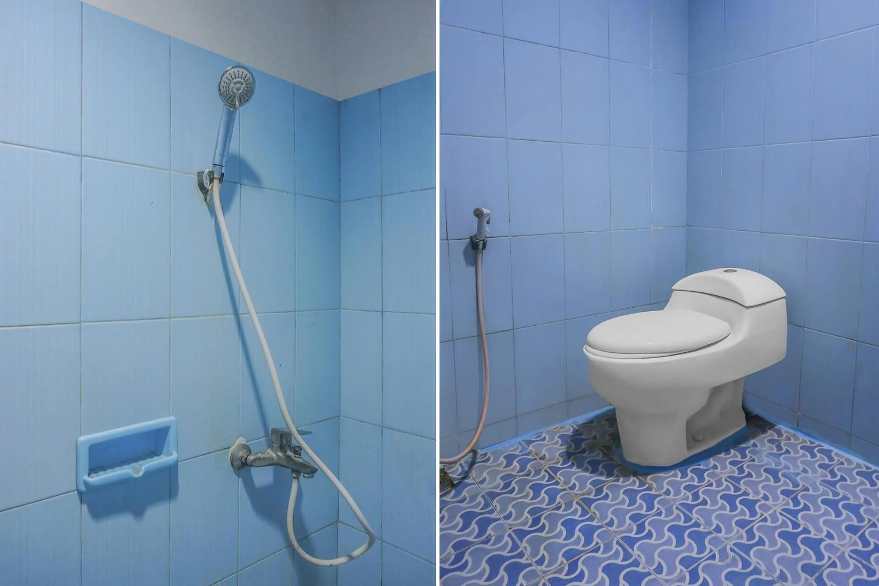 Bathroom in Hotel O Wisma Favorite Makassar Near Benteng Rotterdam