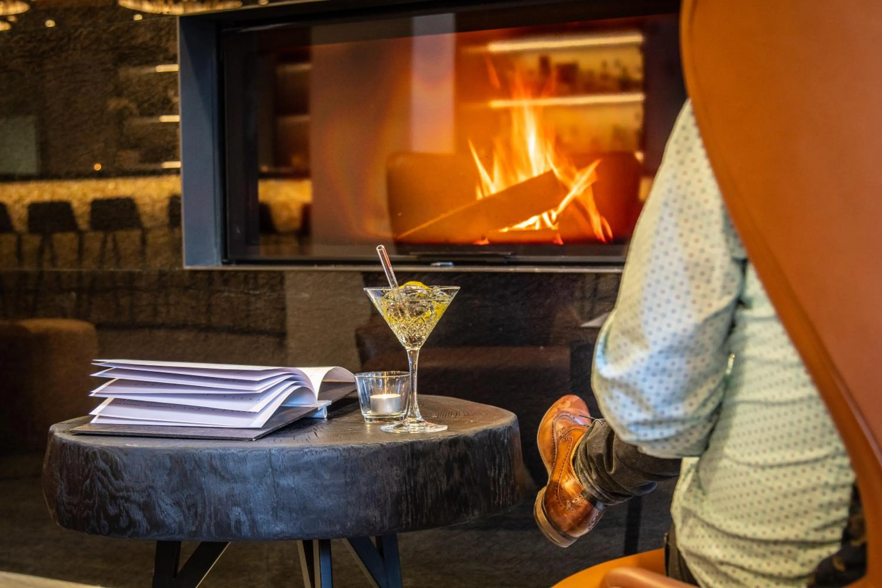 Lounge or bar in Walliserhof Grand-Hotel & Spa Relais & Châteaux