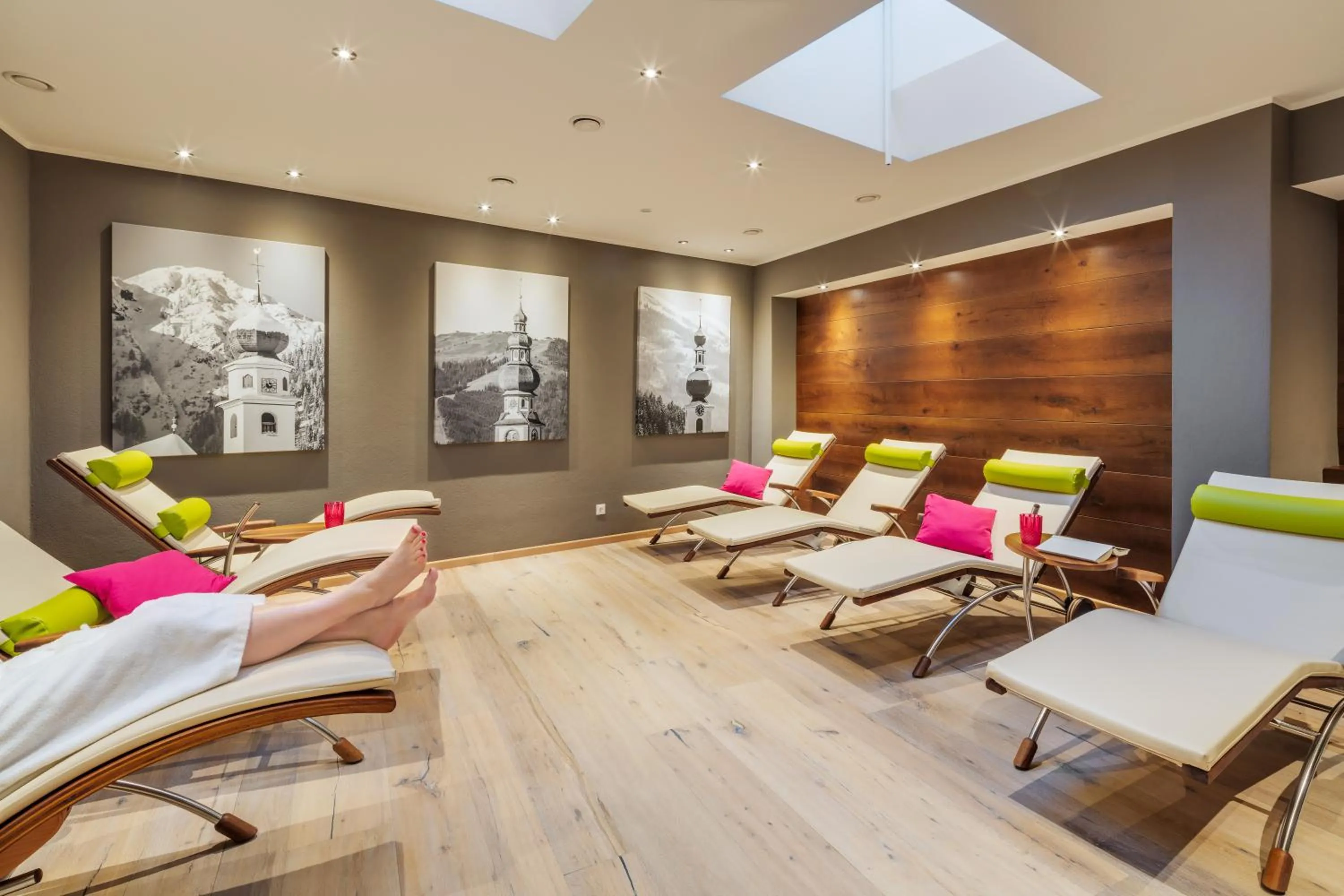 Sauna in Apparthotel Talhof, Restaurant, Pool und Spa