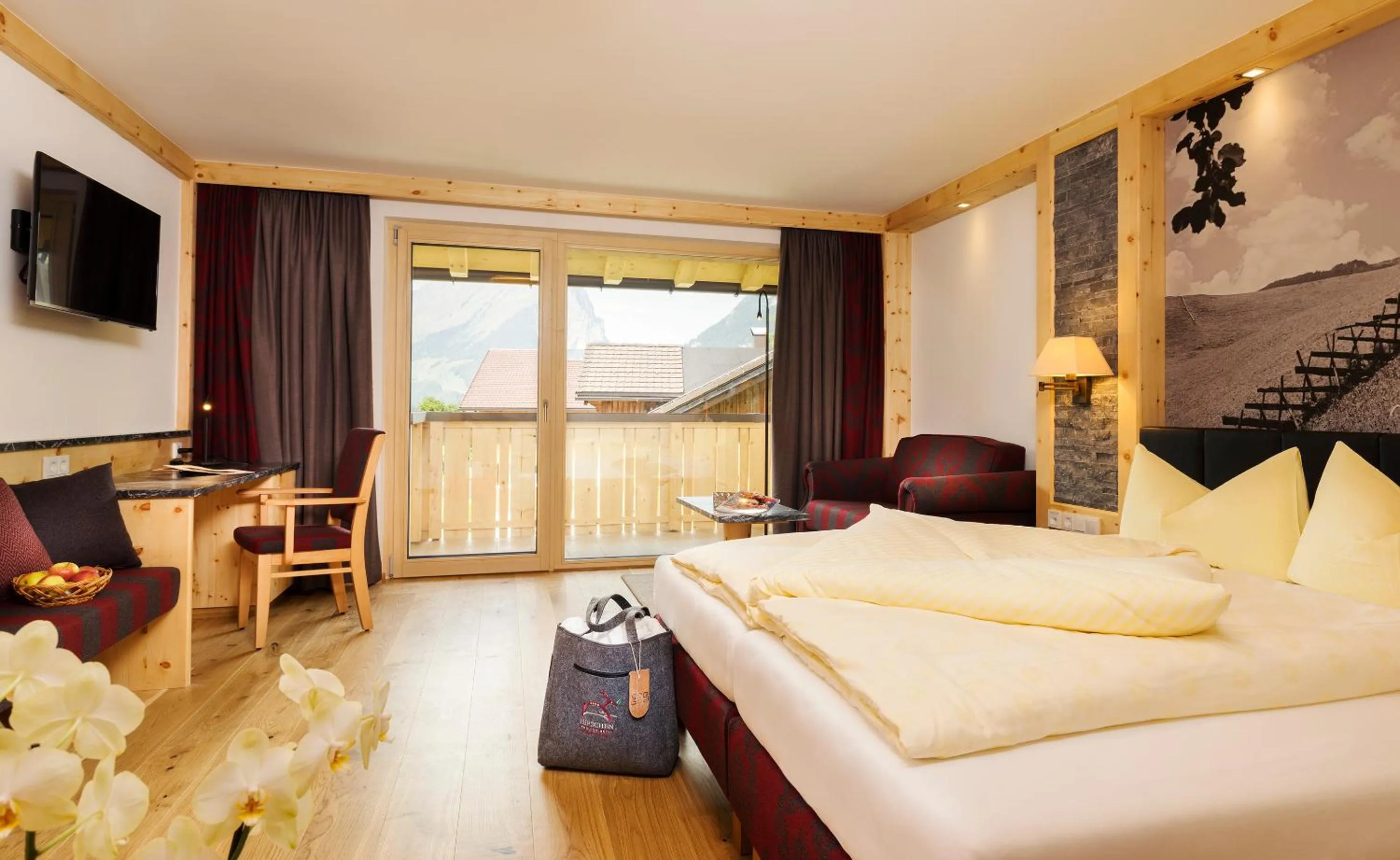 Bed in Hirschen Wohlfühlhotel Bregenzerwald