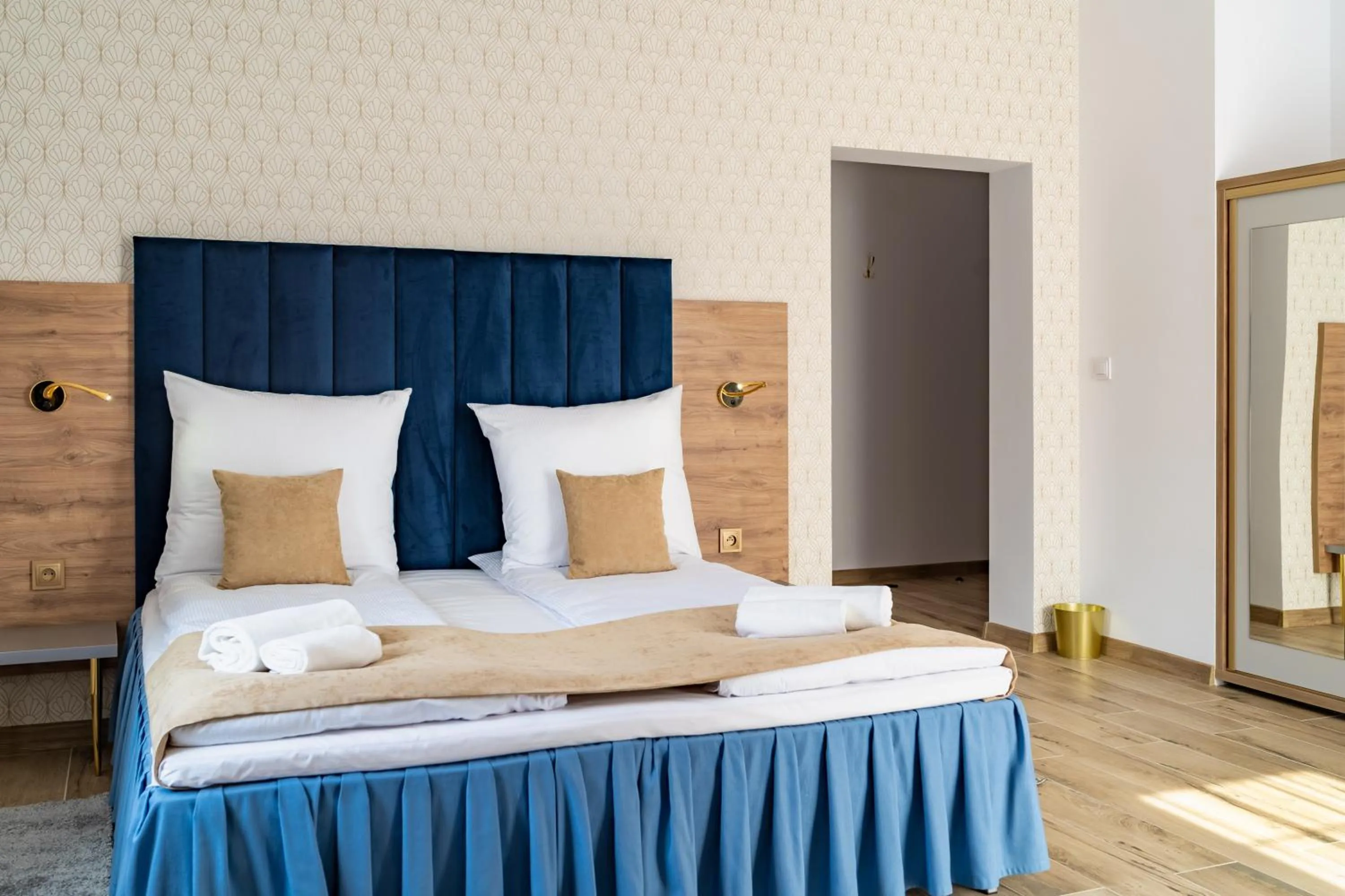 Bed in Helios Aparthotel