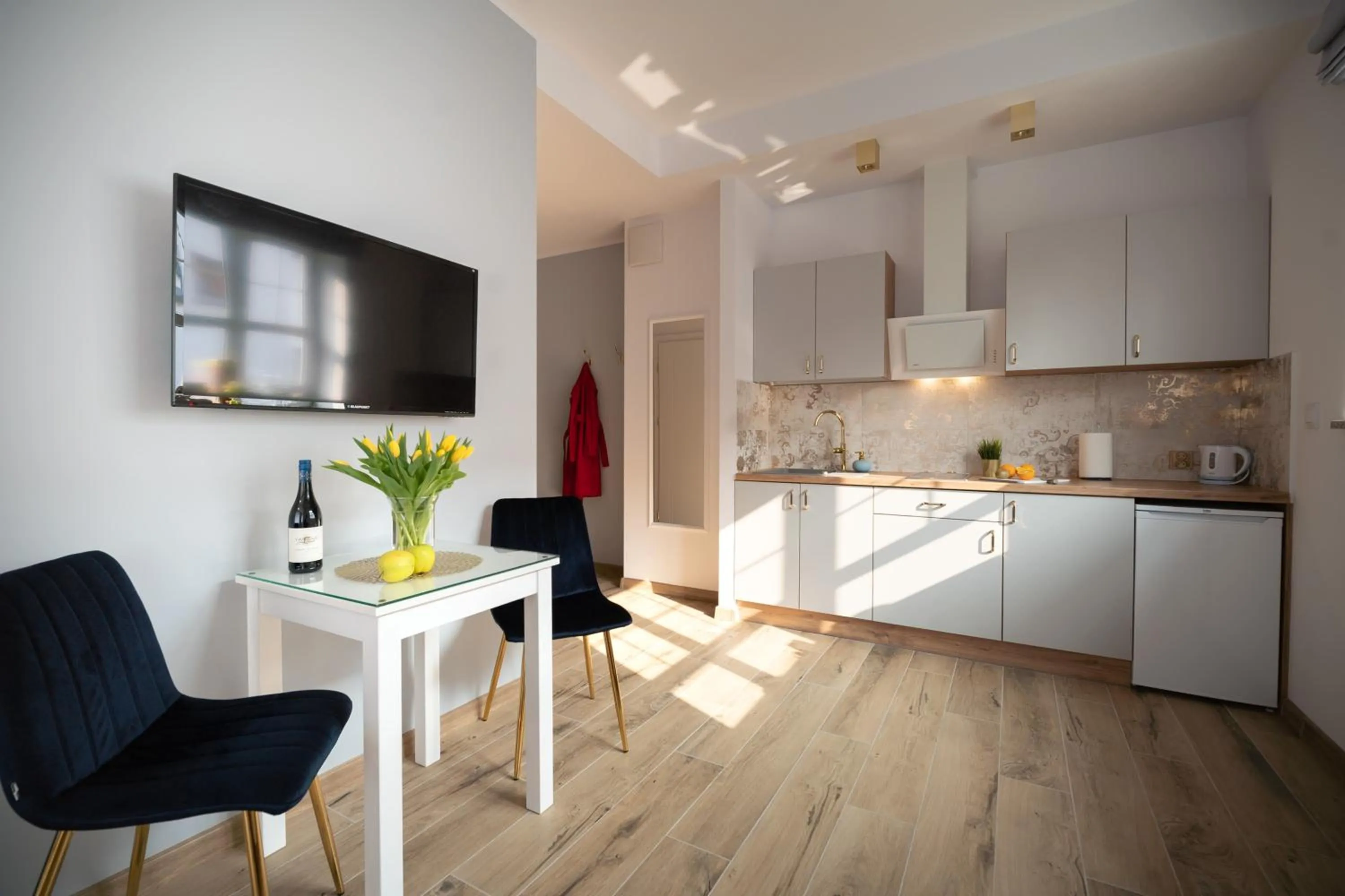 Kitchen or kitchenette in Helios Aparthotel