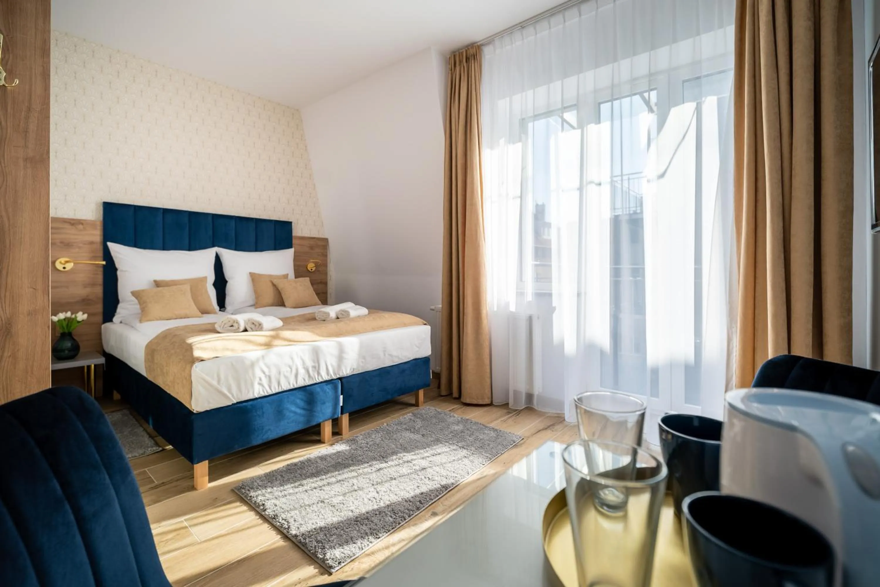 Bed in Helios Aparthotel