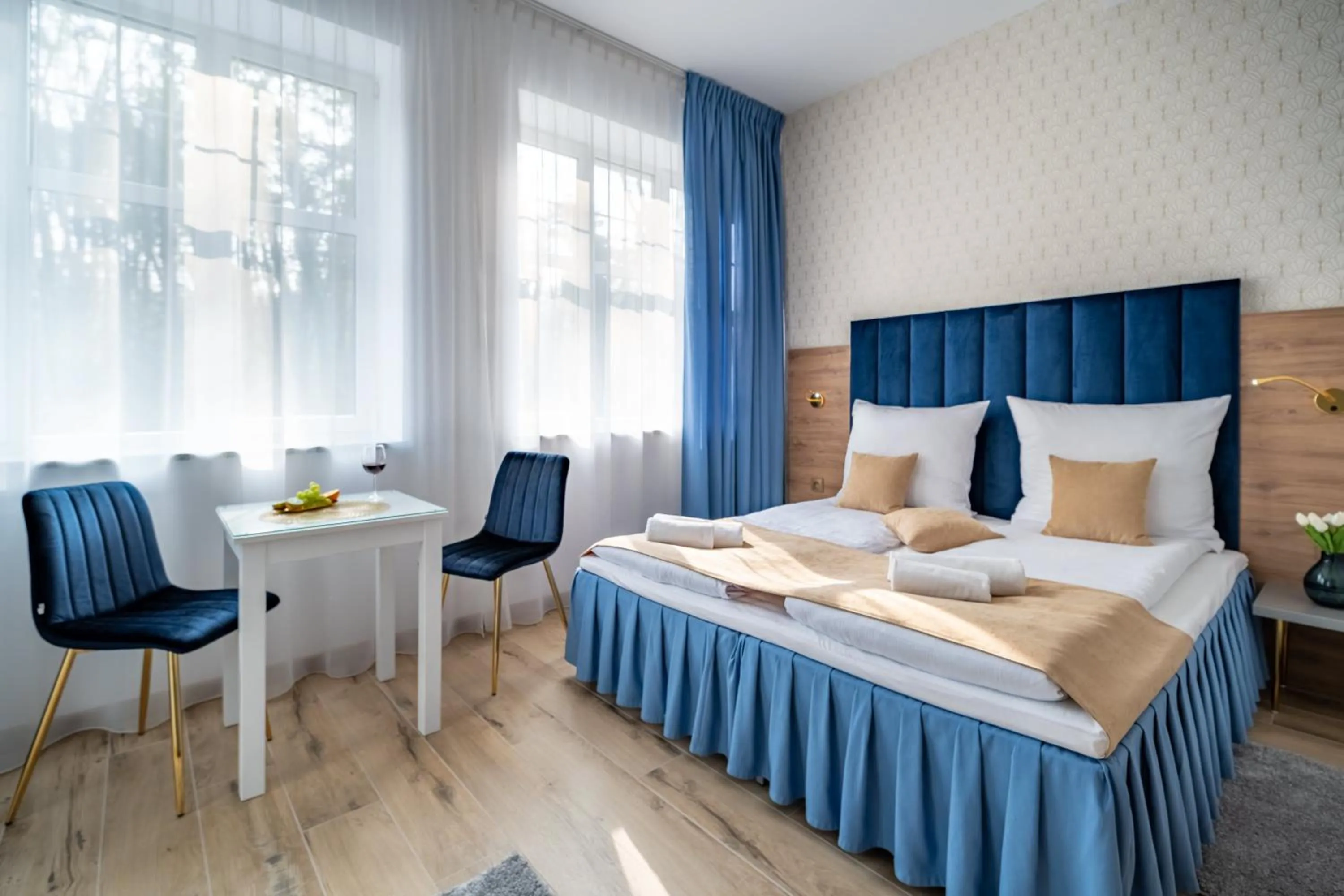 Bed in Helios Aparthotel