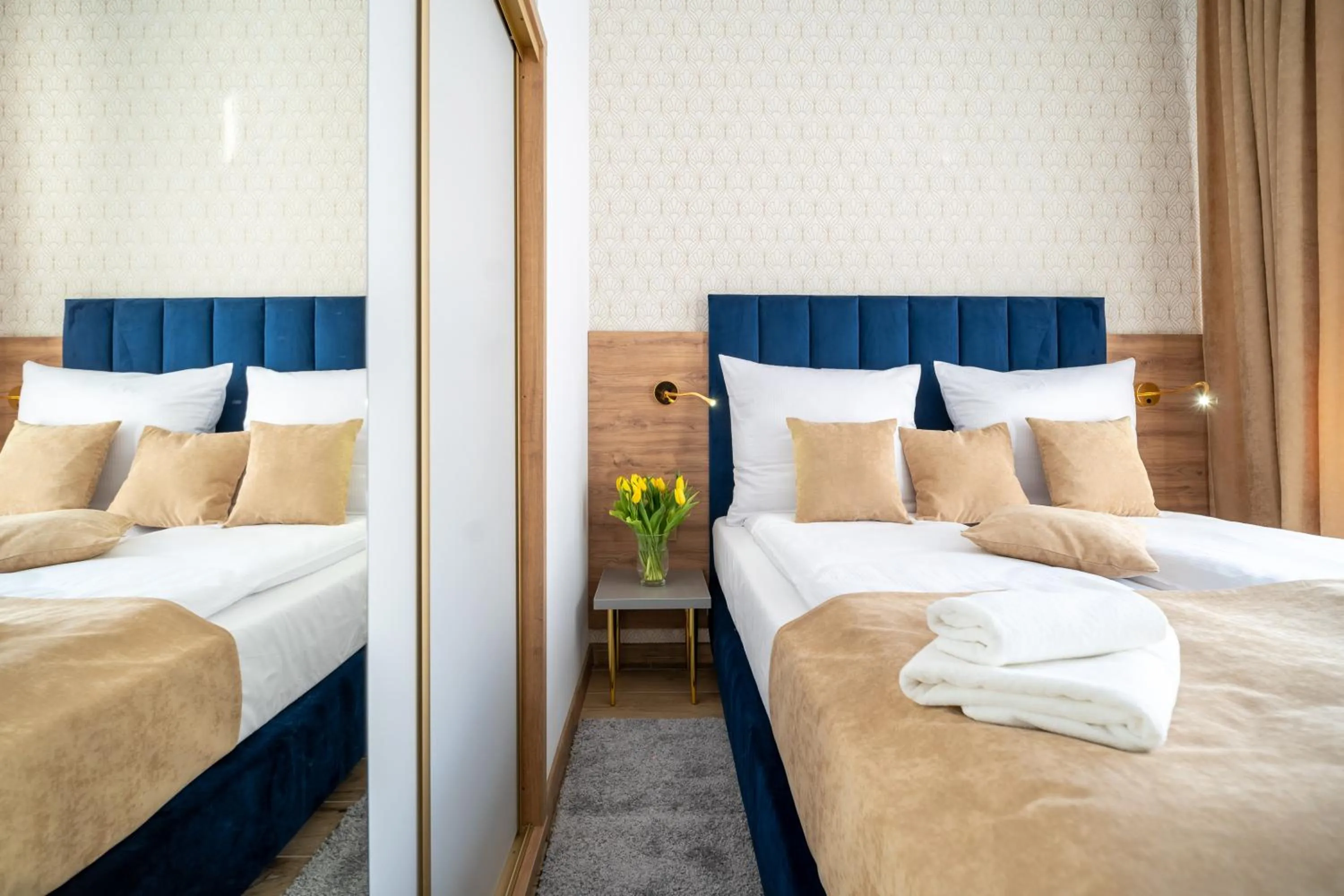 Bed in Helios Aparthotel