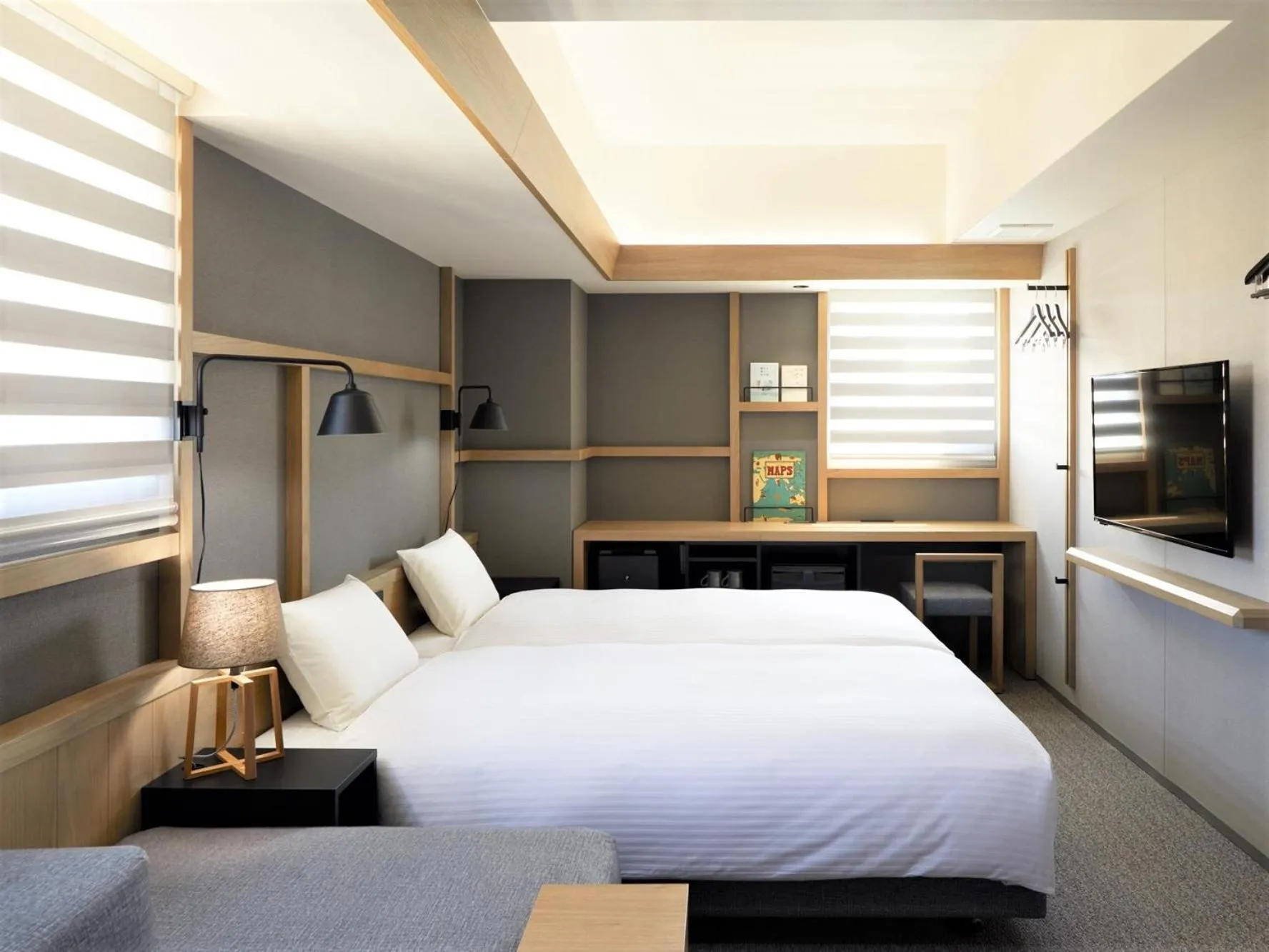 Photo of the whole room, Bed in LAMP LIGHT BOOKS HOTEL sapporo