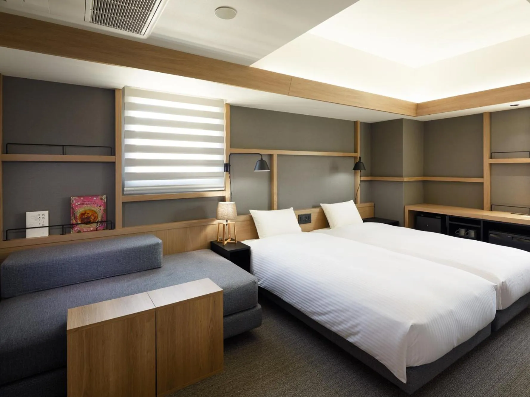 Photo of the whole room, Bed in LAMP LIGHT BOOKS HOTEL sapporo