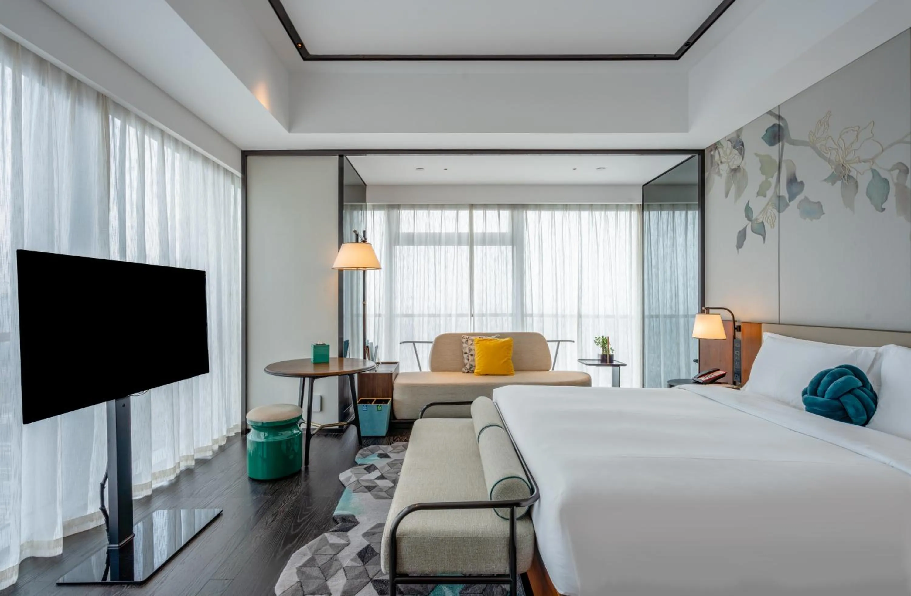 Bed in Hotel Indigo Suzhou Grand Canal by IHG