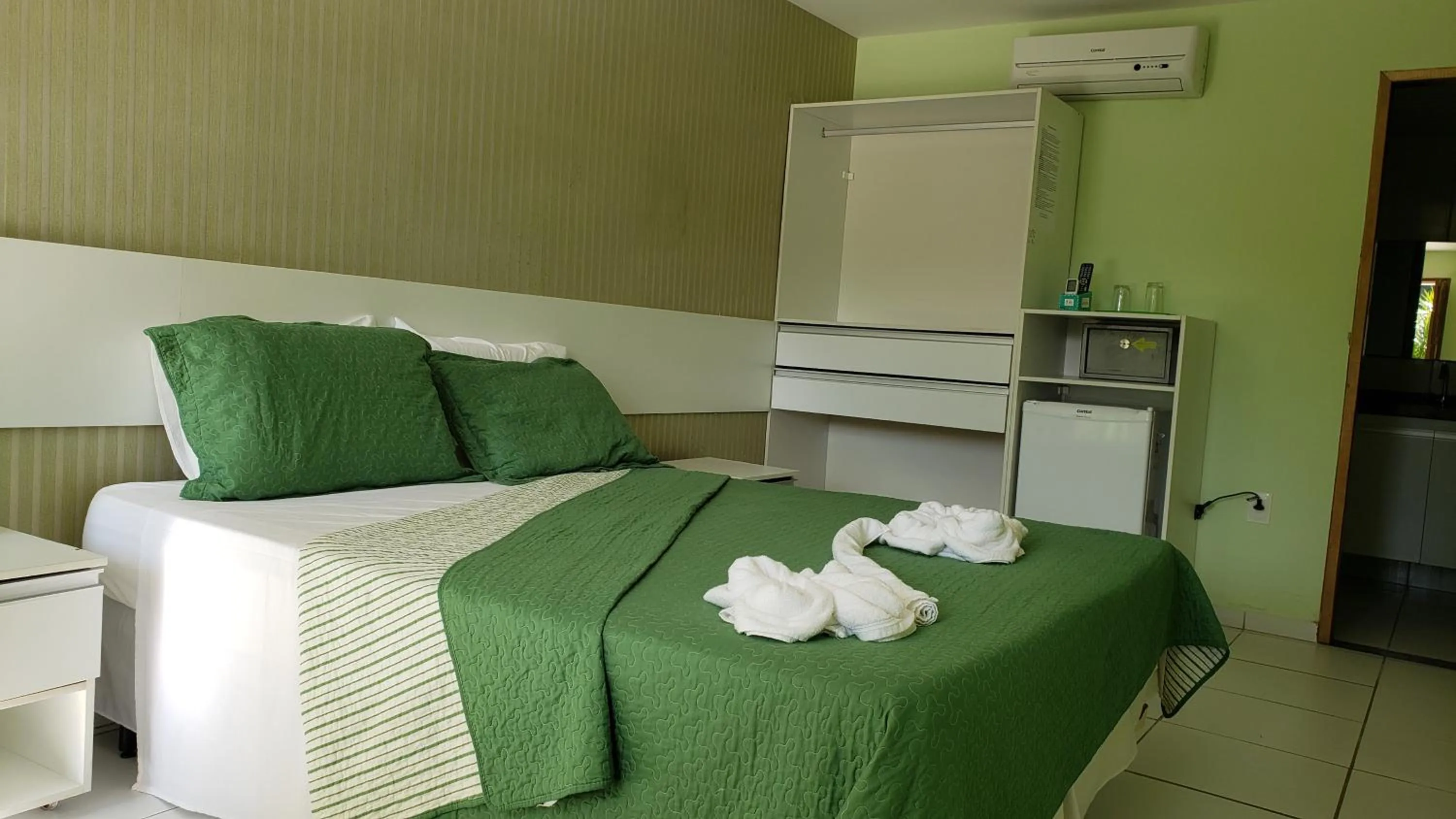 Bed in Pousada Ouriço