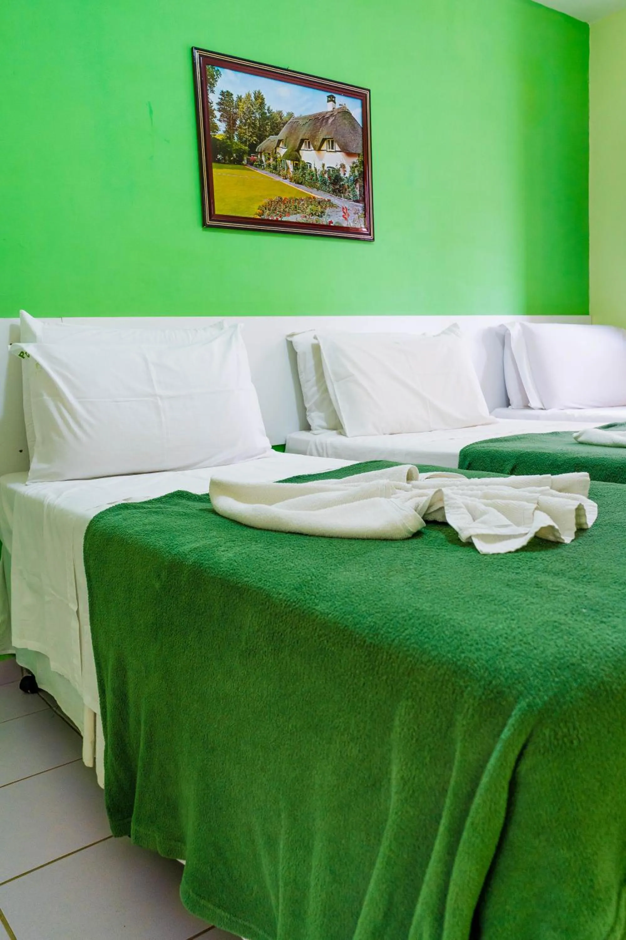 Bed in Pousada Ouriço