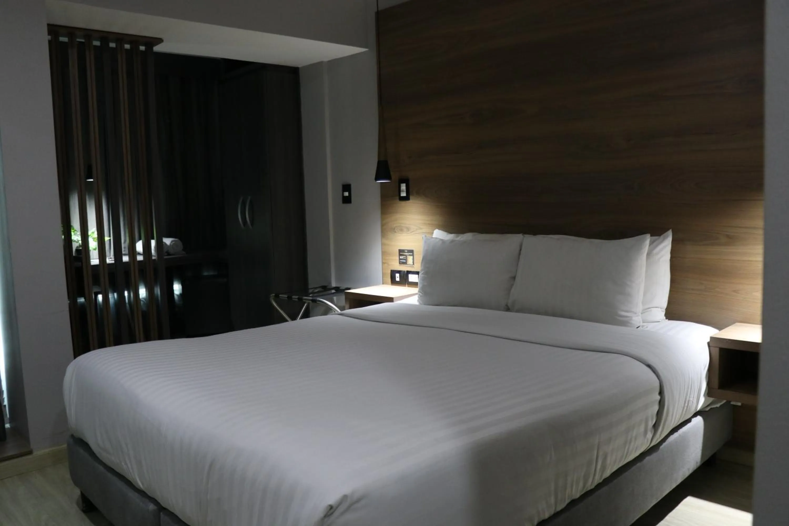 Bed in Hotel Blue Concept