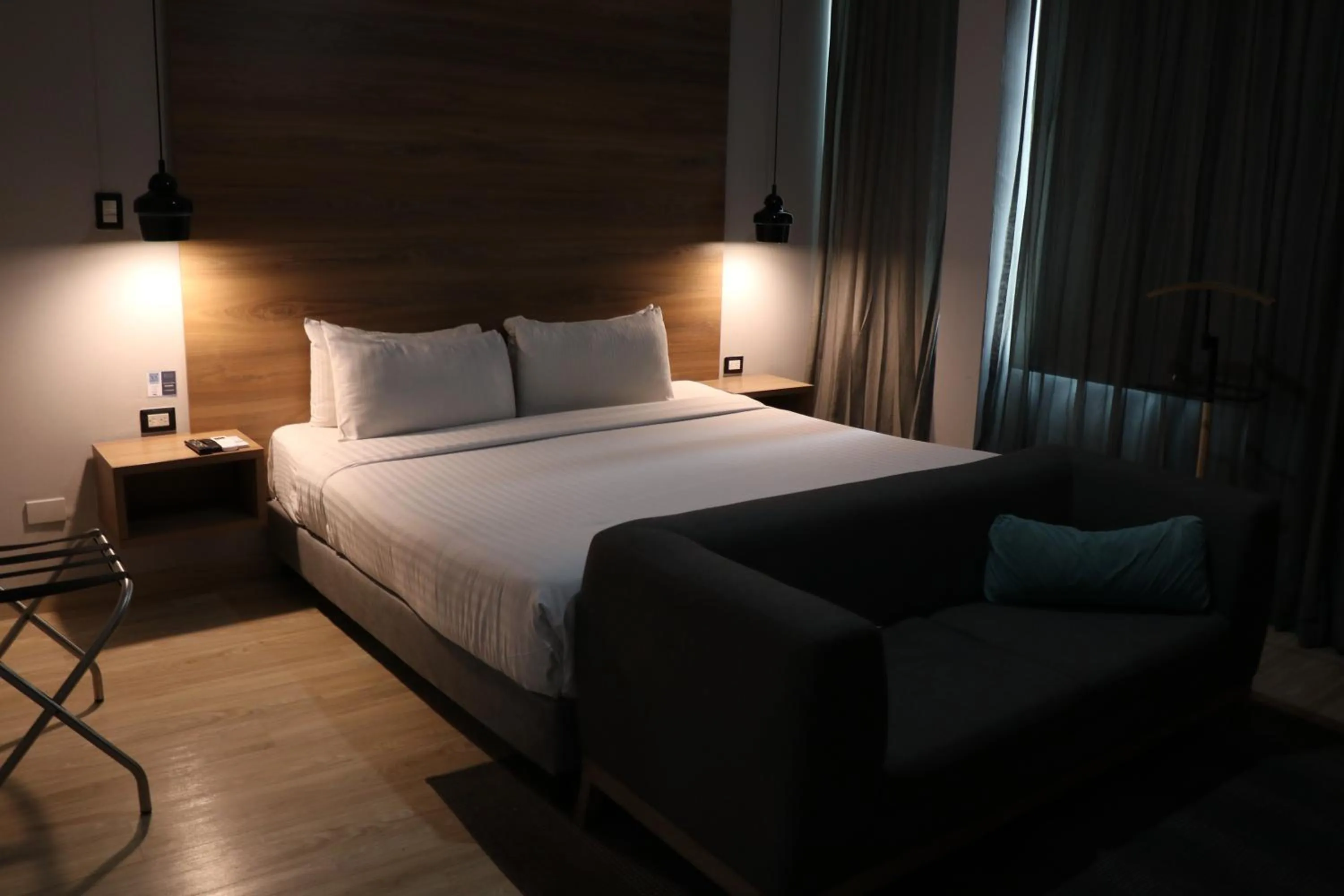 Bed in Hotel Blue Concept