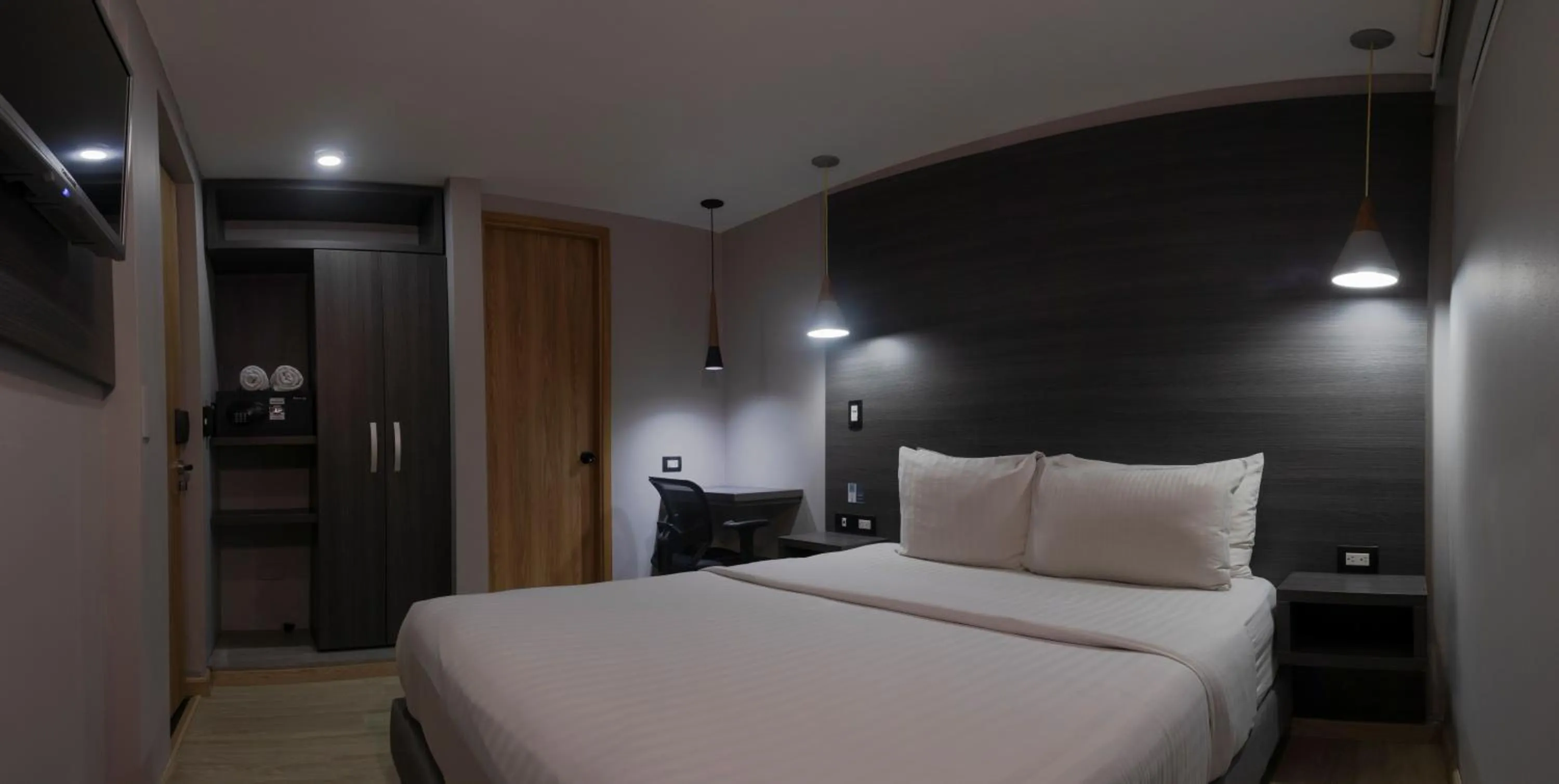 Bed in Hotel Blue Concept