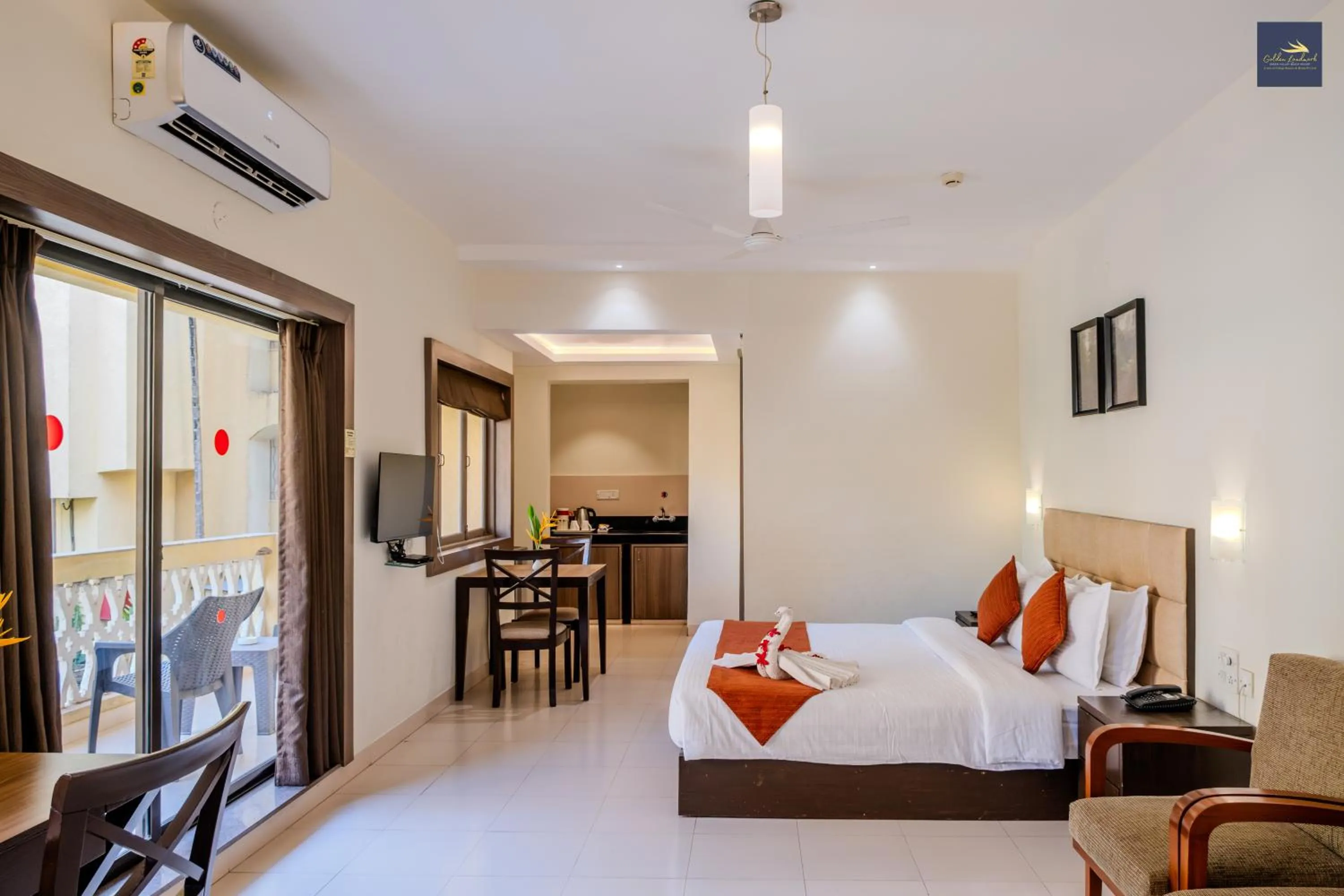 Bed in Golden Landmark Green Valley Beach Resort