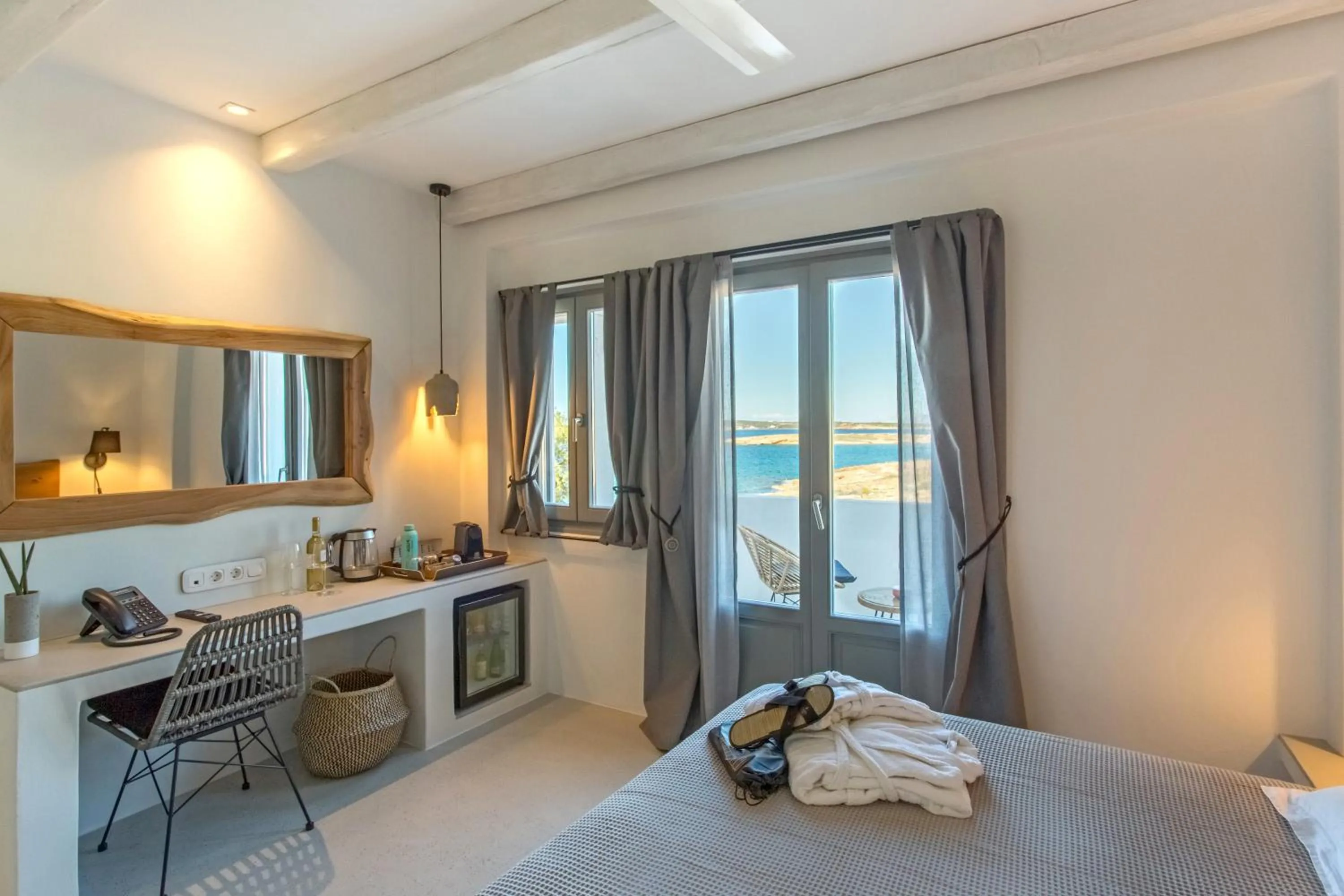 Bed in Paros Cape Suites