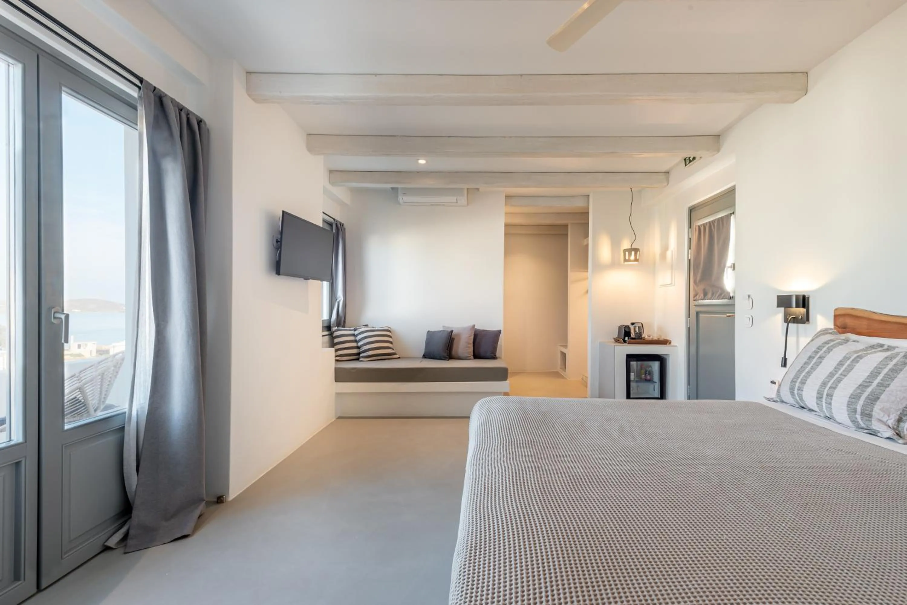 Bedroom, Bed in Paros Cape Suites